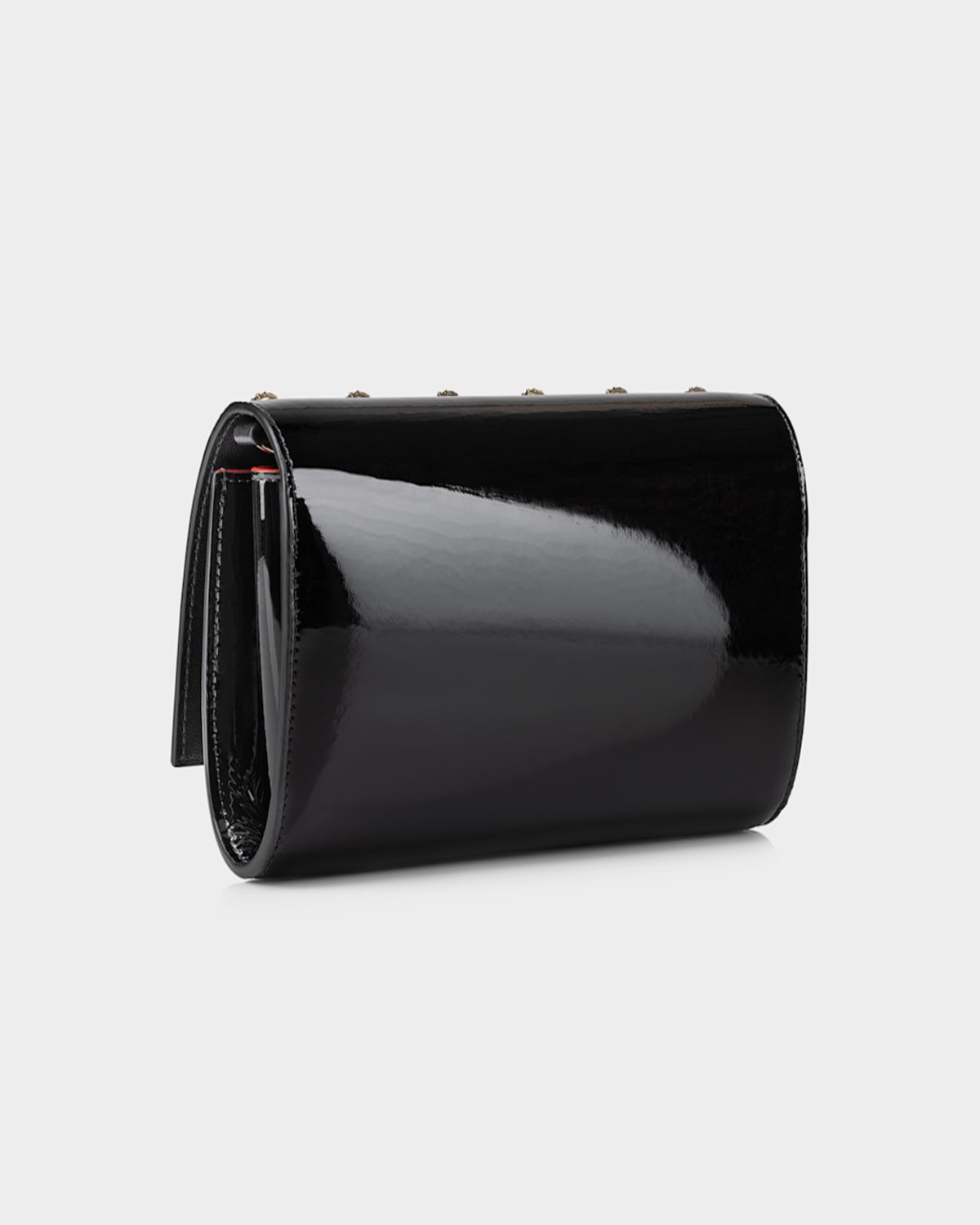 Shop Christian Louboutin Paloma Loubinthesky Patent Leather Wallet On Chain In Black/multi