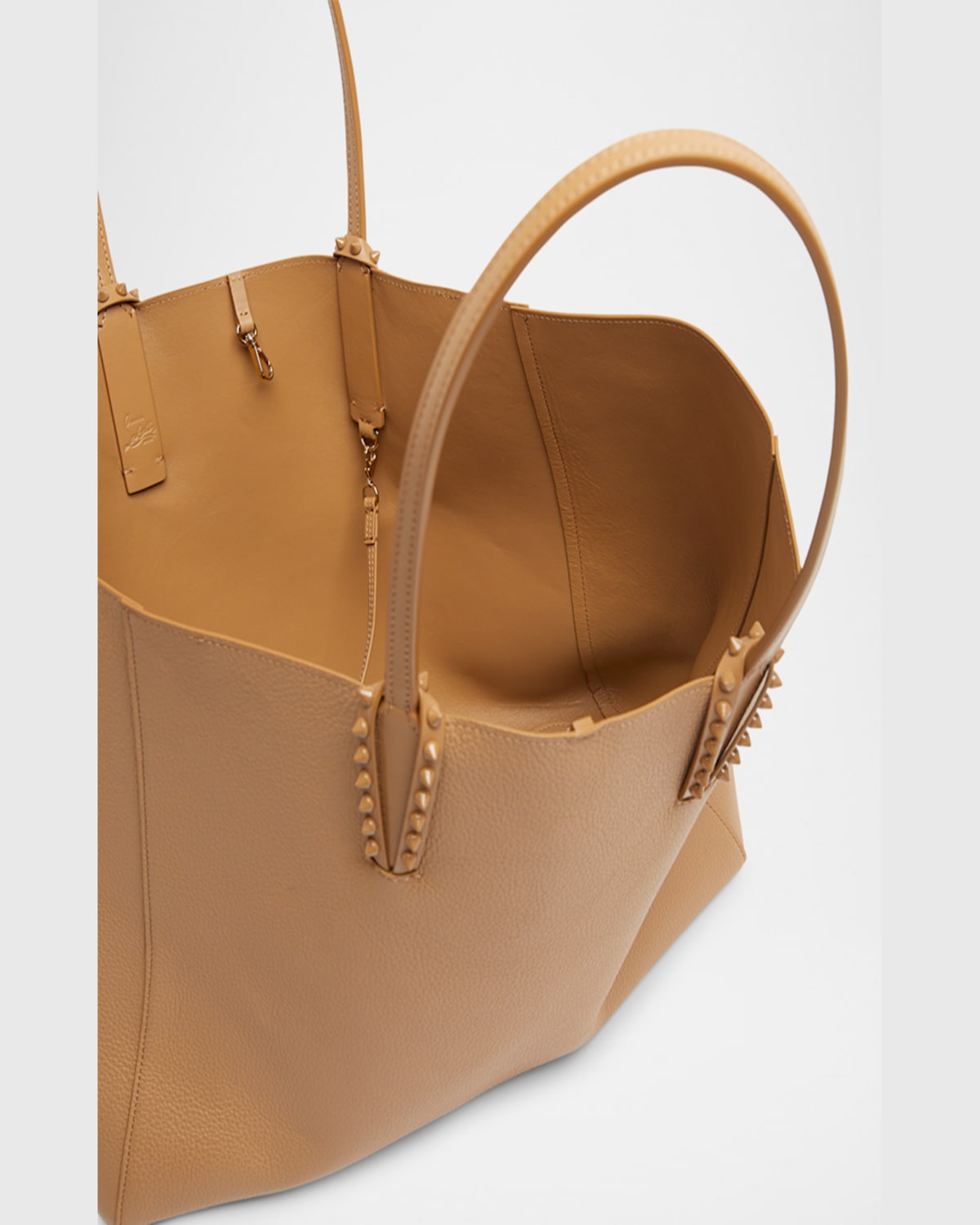 Christian Louboutin Cabata Soft Large Tote Bag In Grained Leather In Lionne
