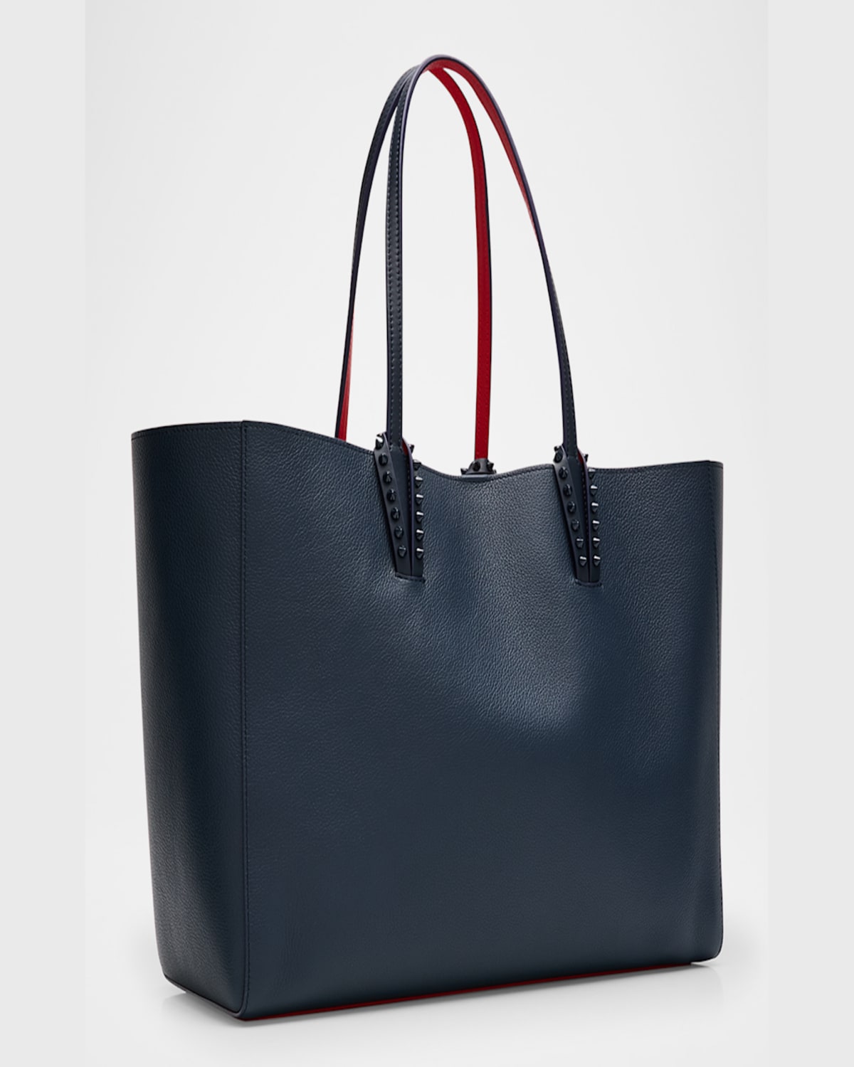 Christian Louboutin Cabata Soft Large Tote Bag In Grained Leather In Navy