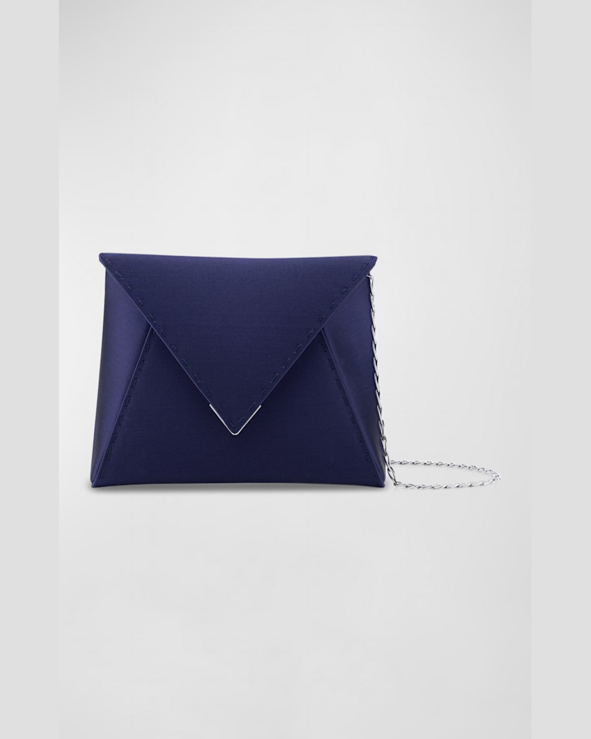 Tyler Ellis Lee Small Satin Pouchette Clutch Bag In Sapphire