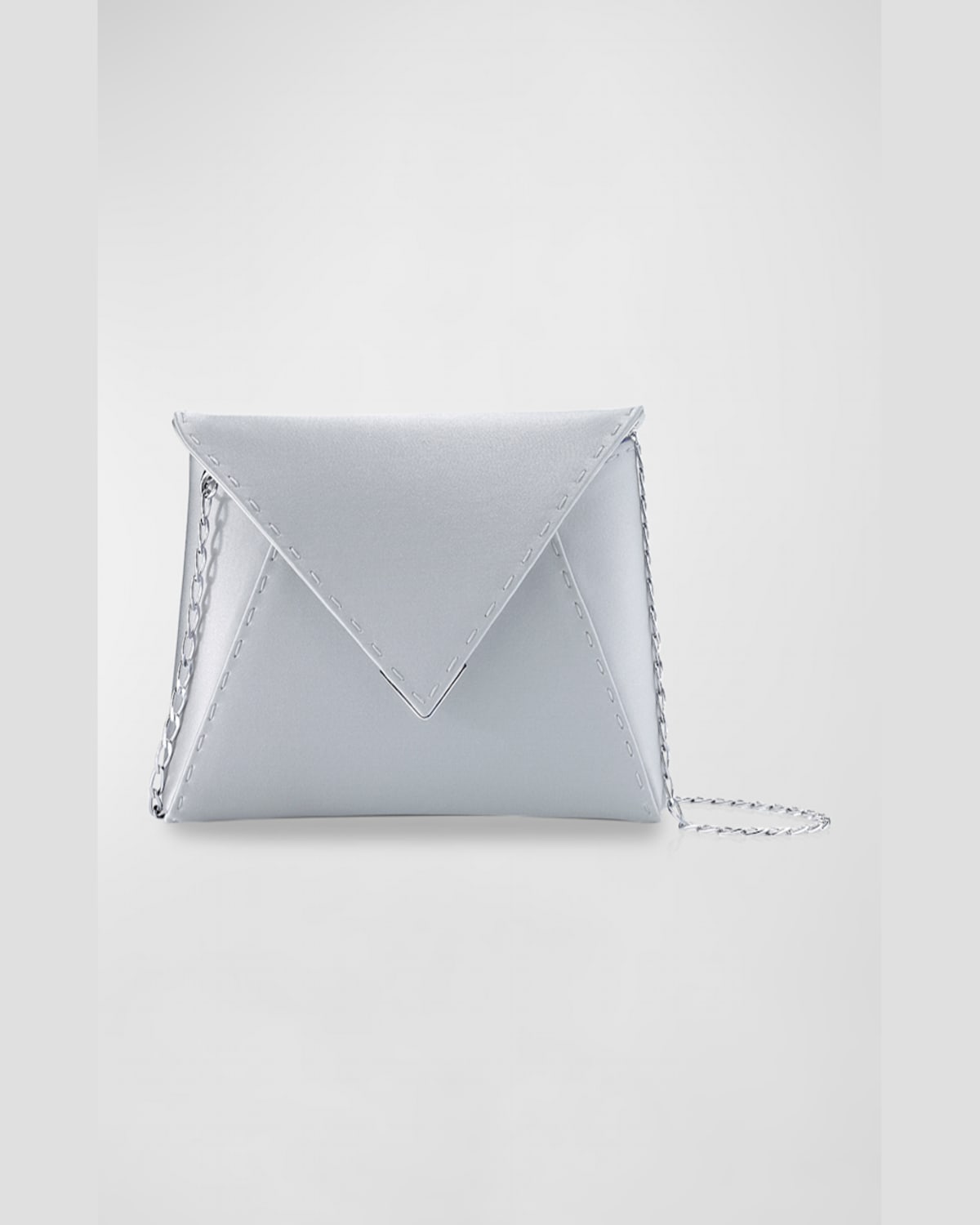 Tyler Ellis Lee Small Satin Pouchette Clutch Bag In Champagne Bubble