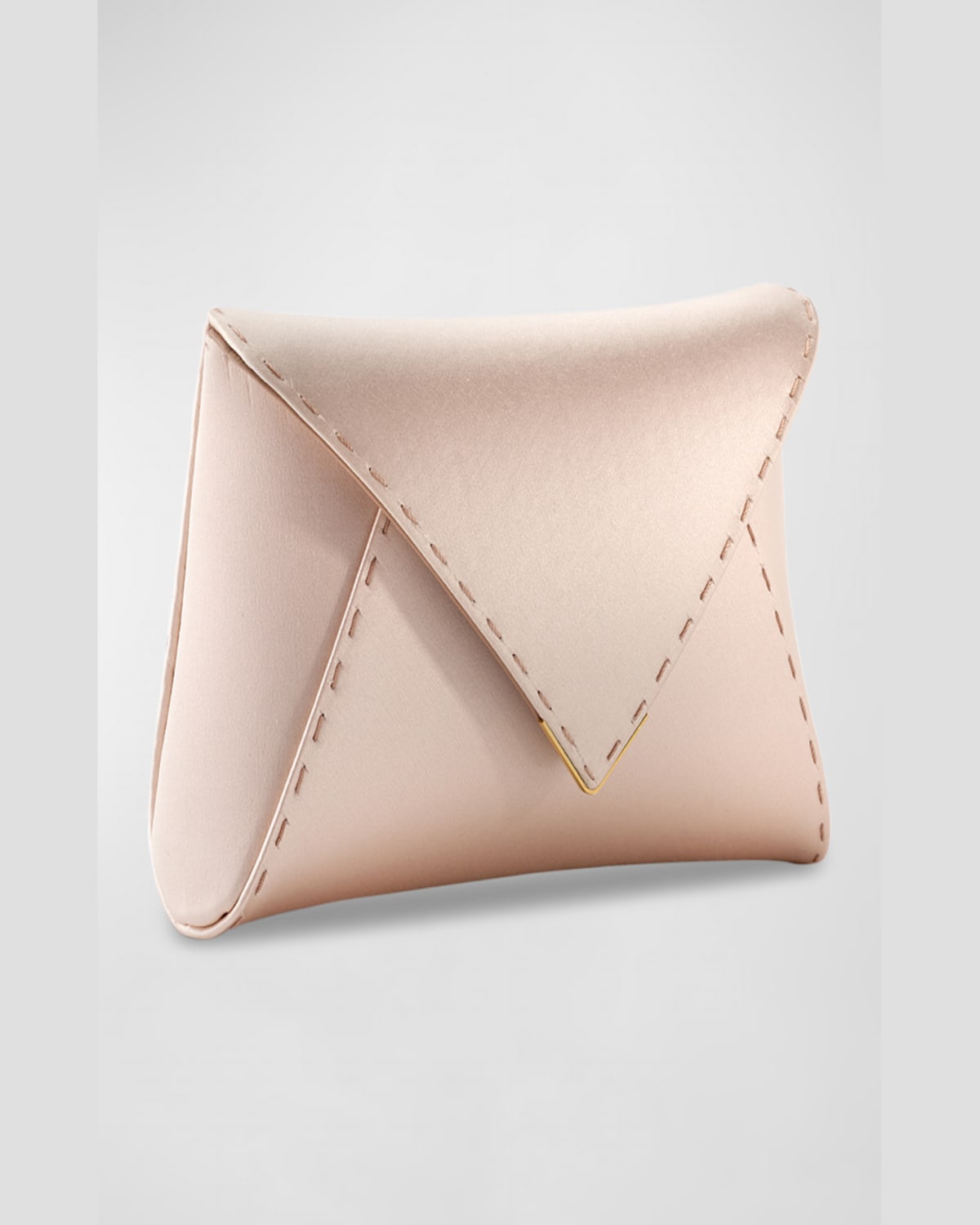 Tyler Ellis Lee Small Satin Pouchette Clutch Bag In Cherry Blossom