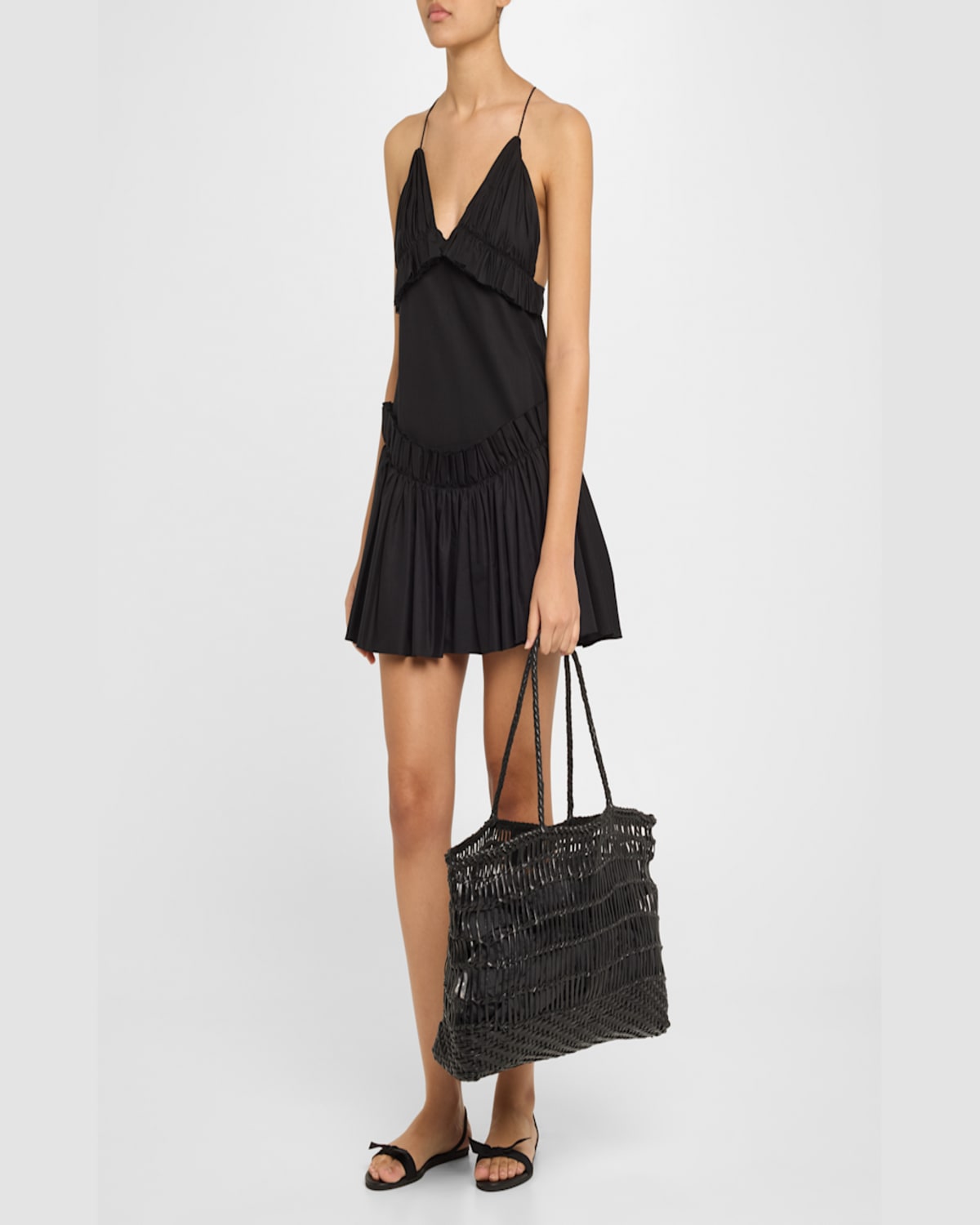 Btb Los Angeles Brodie Caged Leather Tote Bag In Esspreso