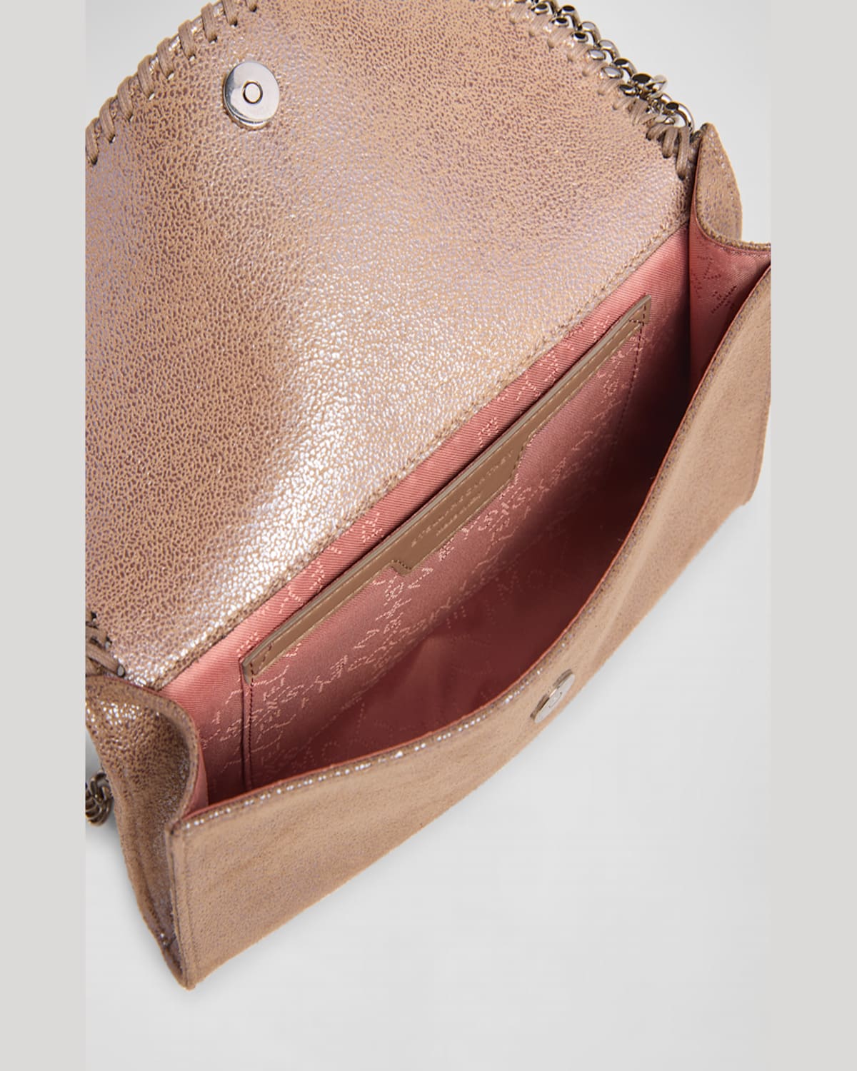 Stella Mccartney Falabella Mini Shiny Recycled Vegan Leather Crossbody Bag In Gipsy Red