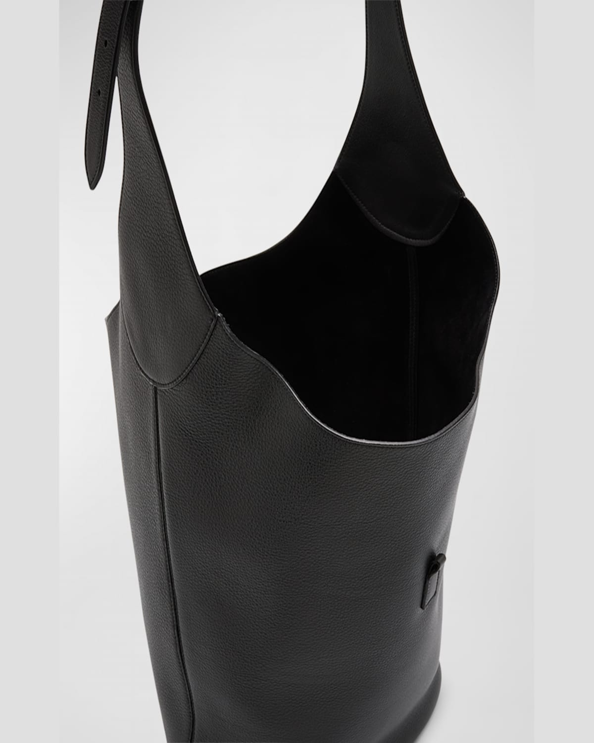 Saint Laurent Le 5 A 7 Ysl Hobo Bag In Lamb Leather In Nero