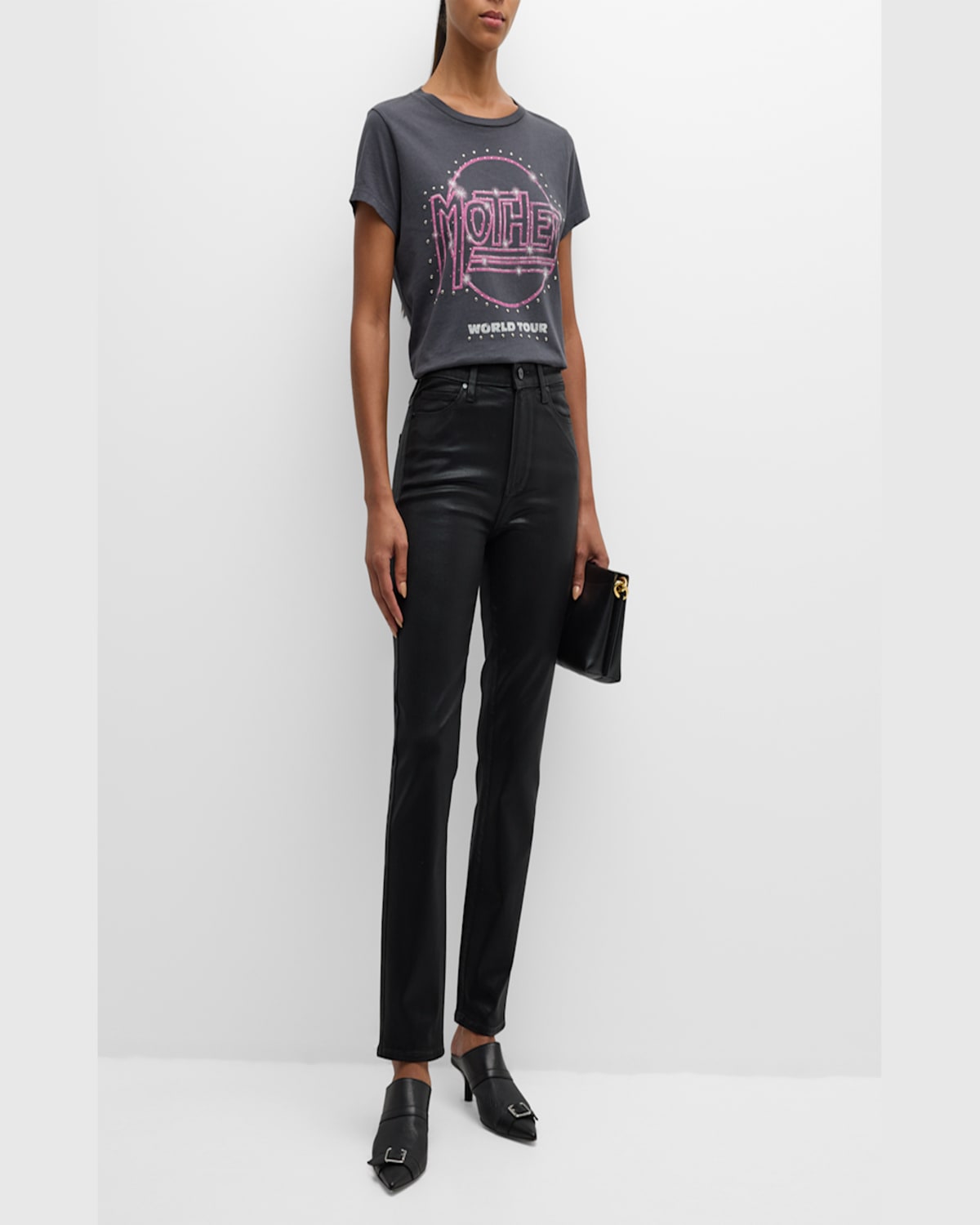 Mother The Boxy Goodie Goodie Graphic Tee In Surf Parol