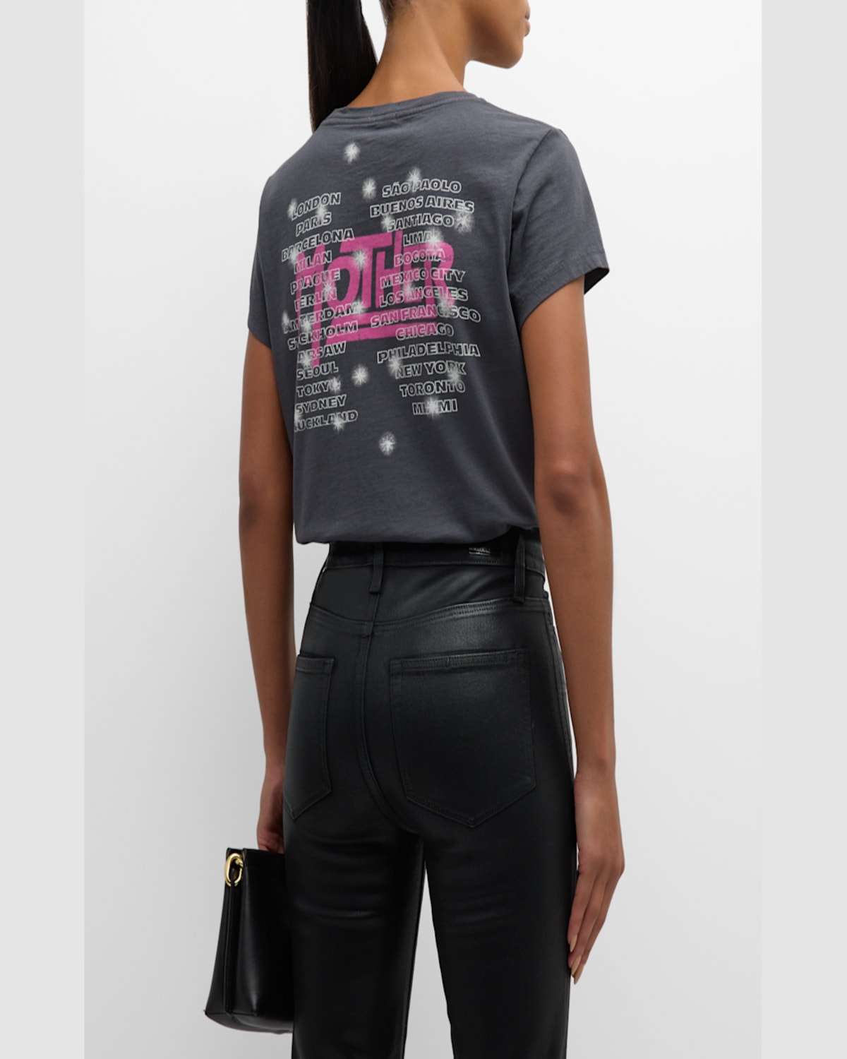 Mother The Boxy Goodie Goodie Graphic Tee In Surf Parol