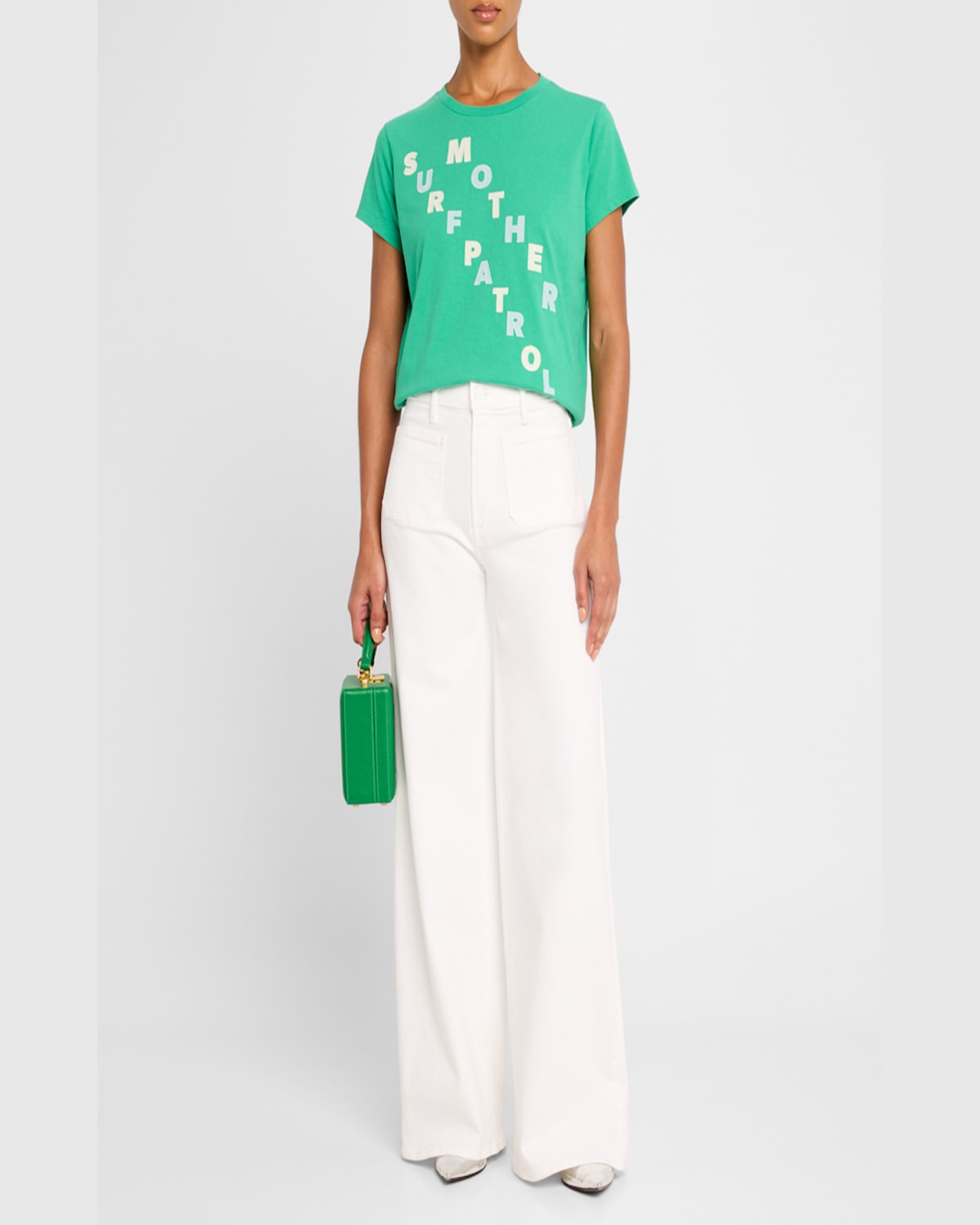 Mother The Boxy Goodie Goodie Graphic Tee In Surf Parol