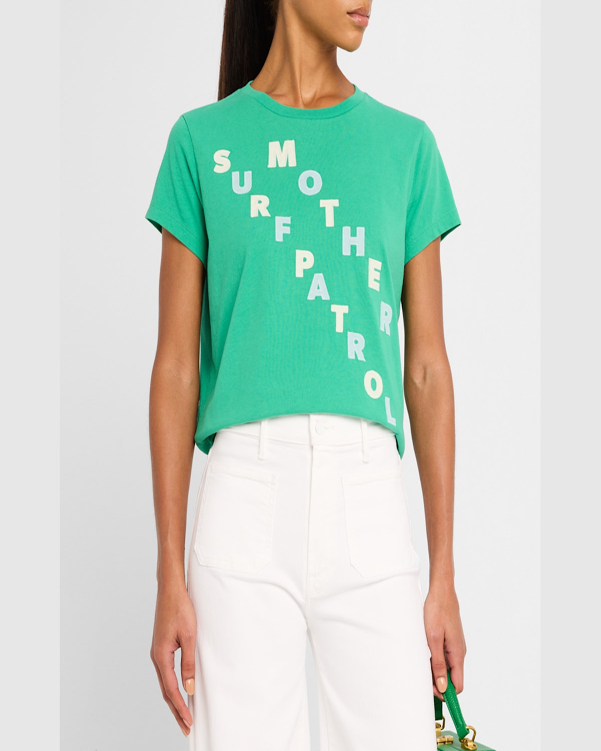 Mother The Boxy Goodie Goodie Graphic Tee In Surf Parol