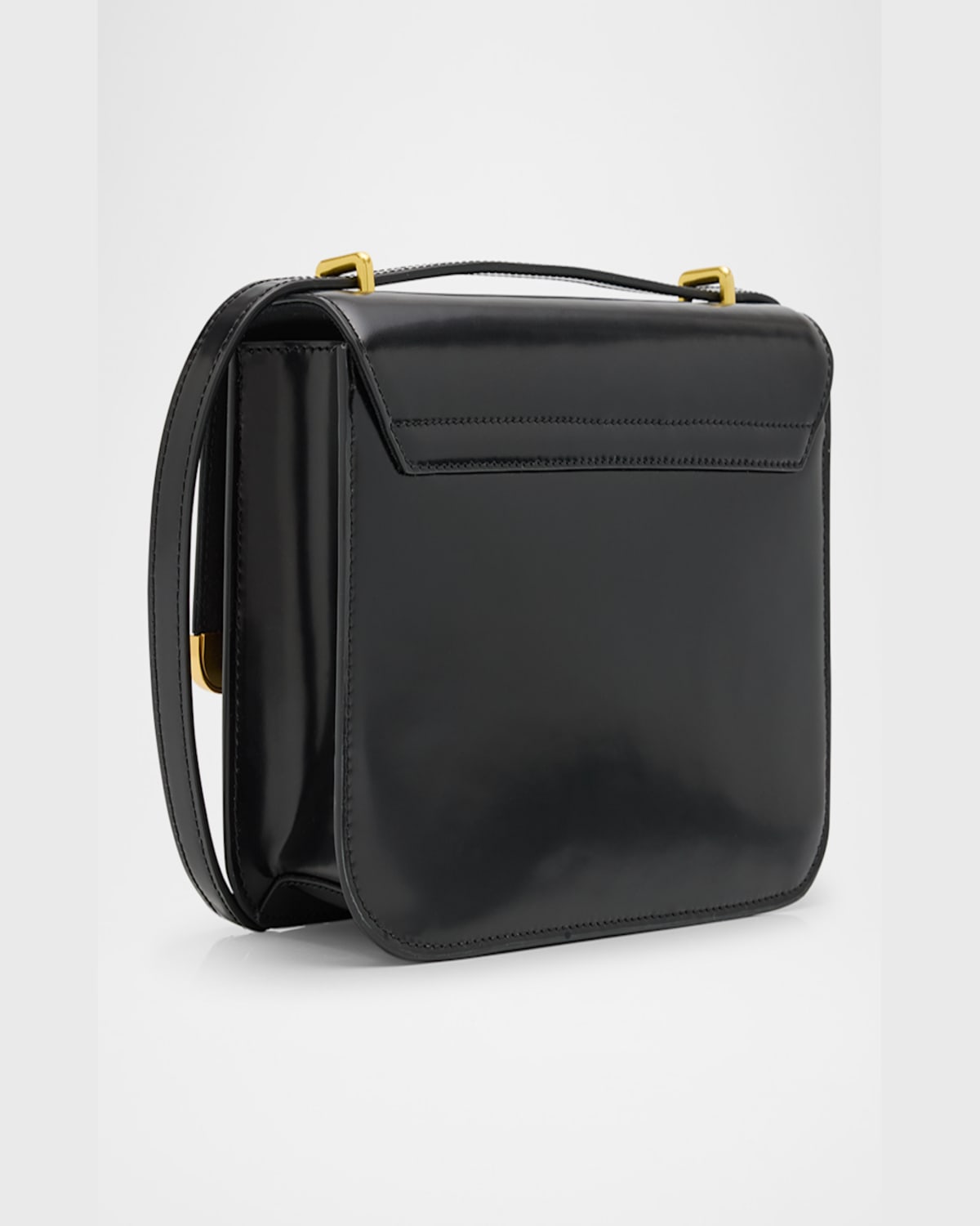 Simkhai Remy Flap Leather Crossbody Bag In Black