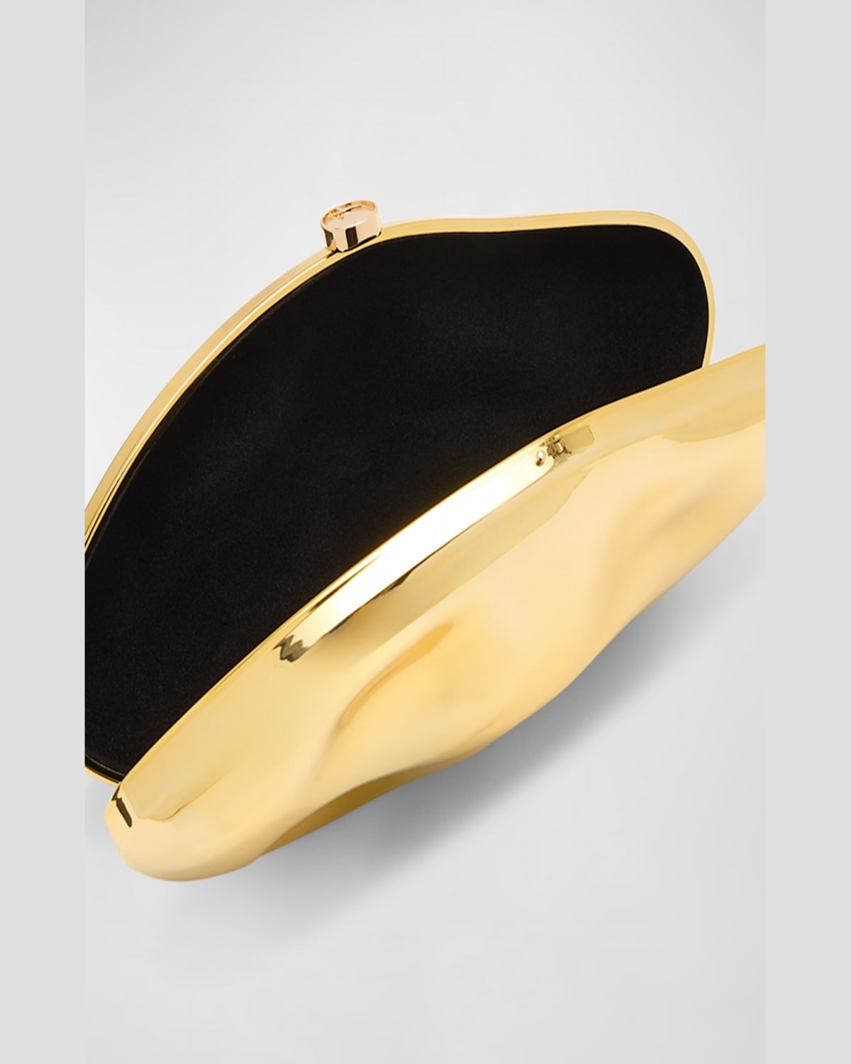 Cult Gaia Caldera Metallic Acrylic Clutch In Shiny Gold