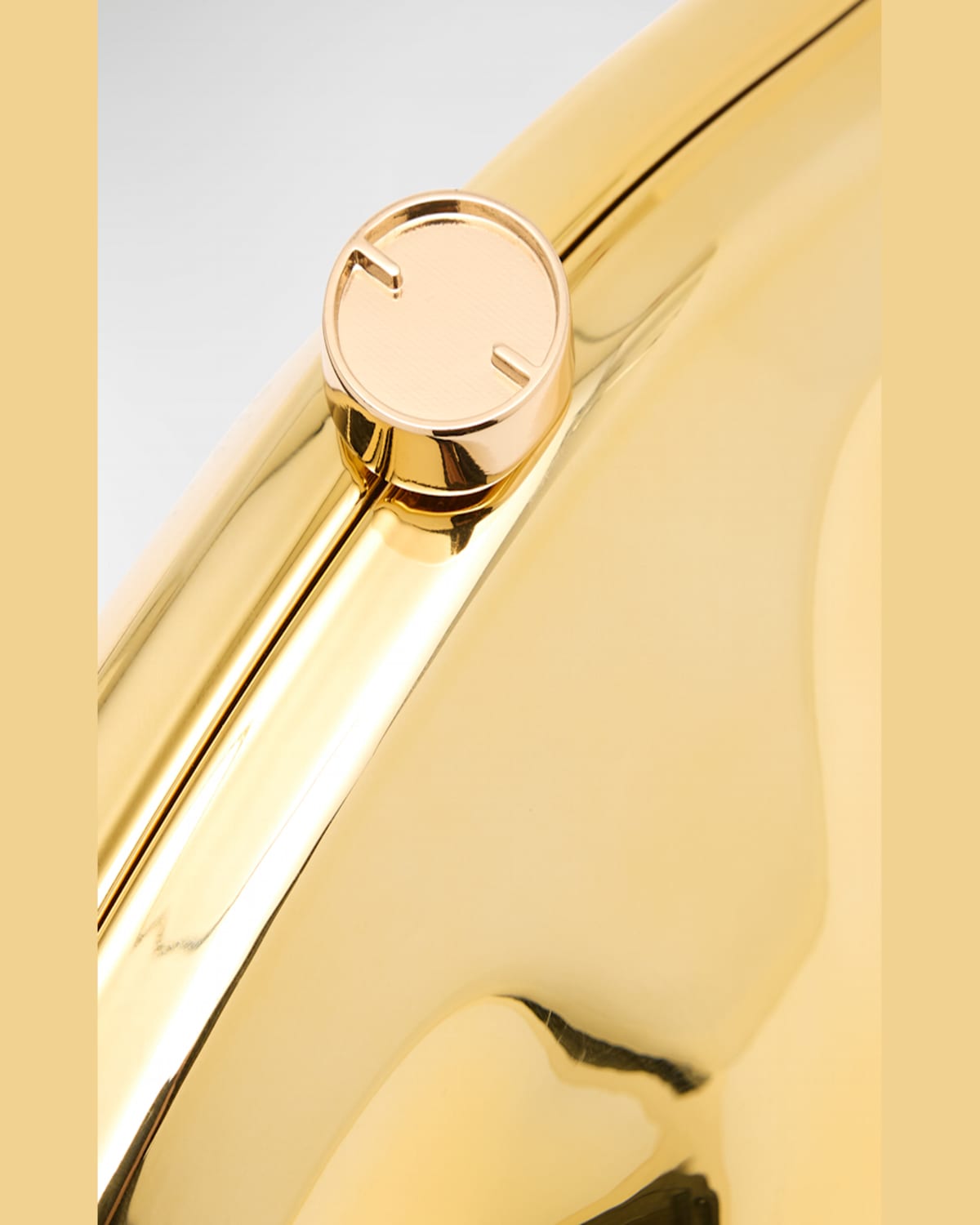 Cult Gaia Caldera Metallic Acrylic Clutch In Shiny Gold