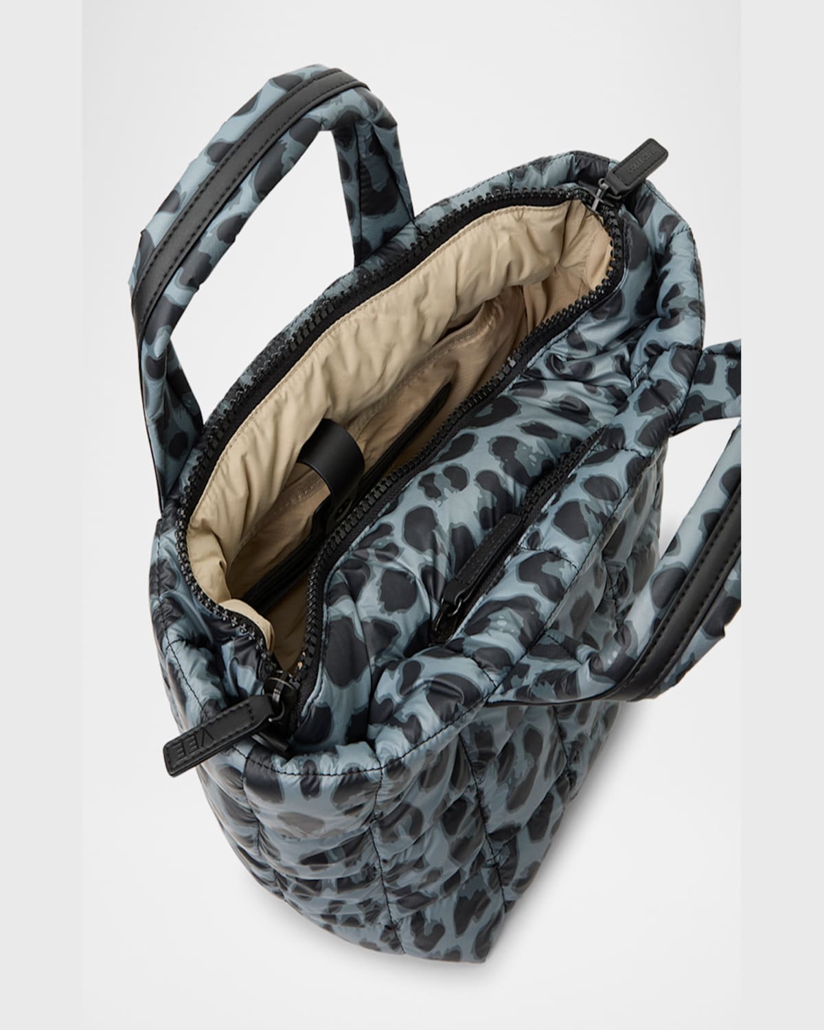 Veecollective Porter Small Leopard Quilted Tote Bag In Print