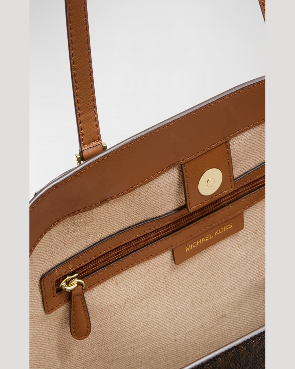 Michael Michael Kors Taryn Monogram Leather Tote Bag In Brnacorn