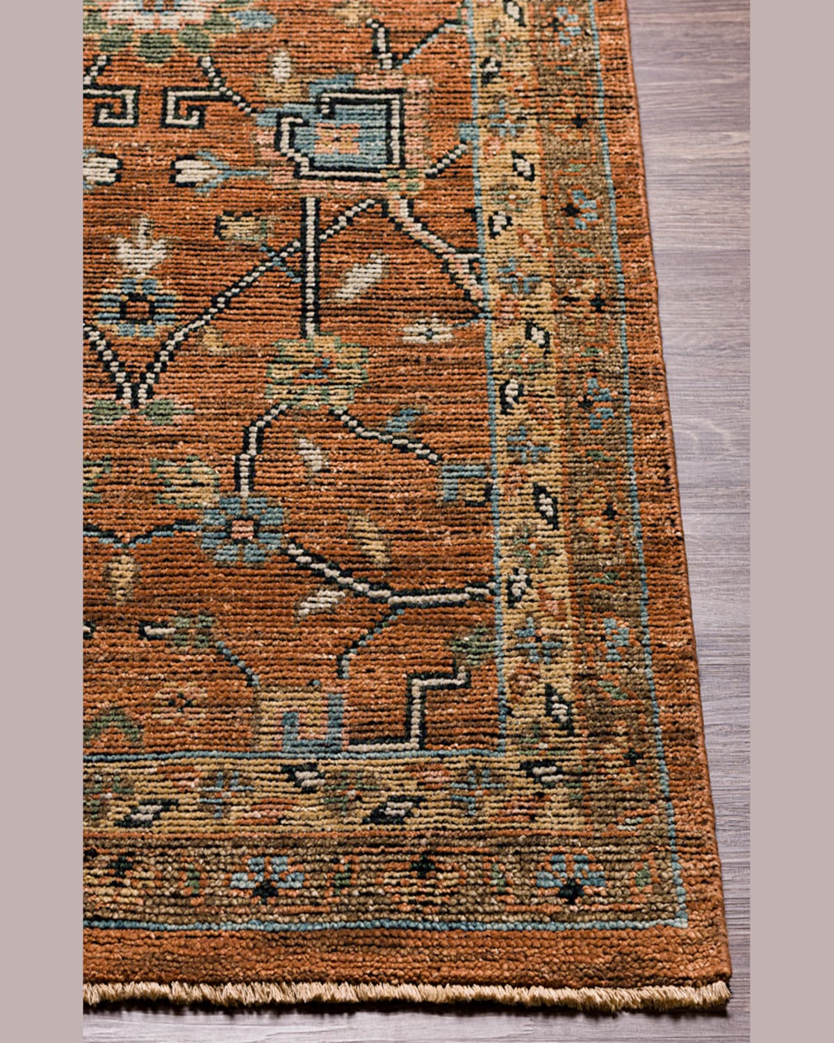 Surya Rugs Reign Hand-knotted Runner 2' X 8' In Brown/biege