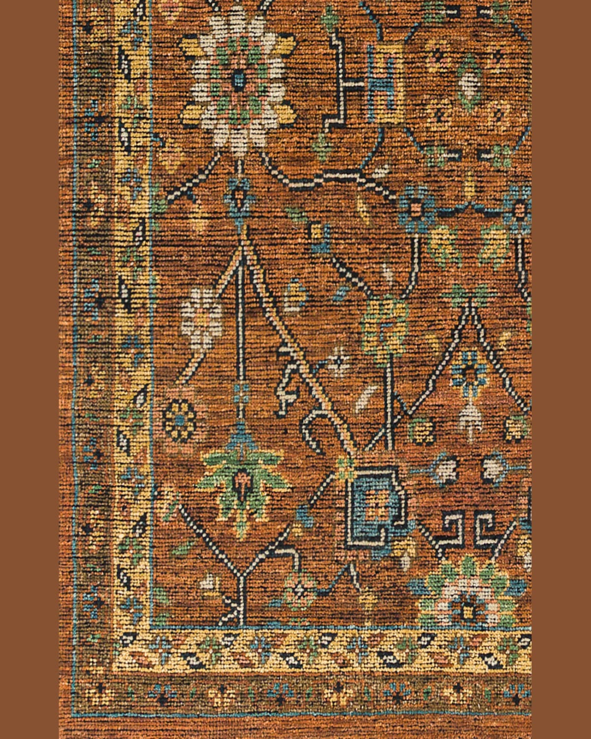 Surya Rugs Reign Hand-knotted Runner 2' X 8' In Brown/biege