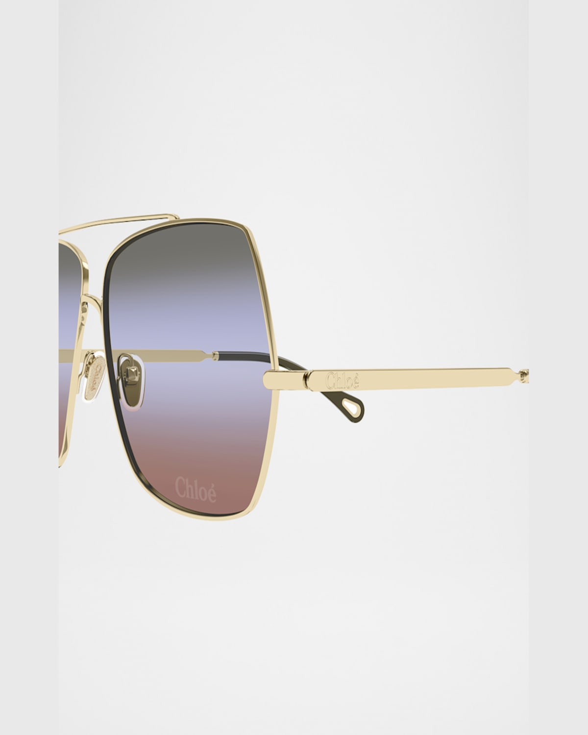 Chloé Full Frame Sunglasses In Pink/blue