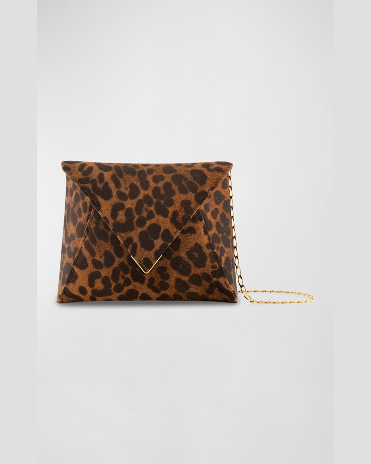Tyler Ellis Signature Lee Small Leopard Satin Clutch In Leopard