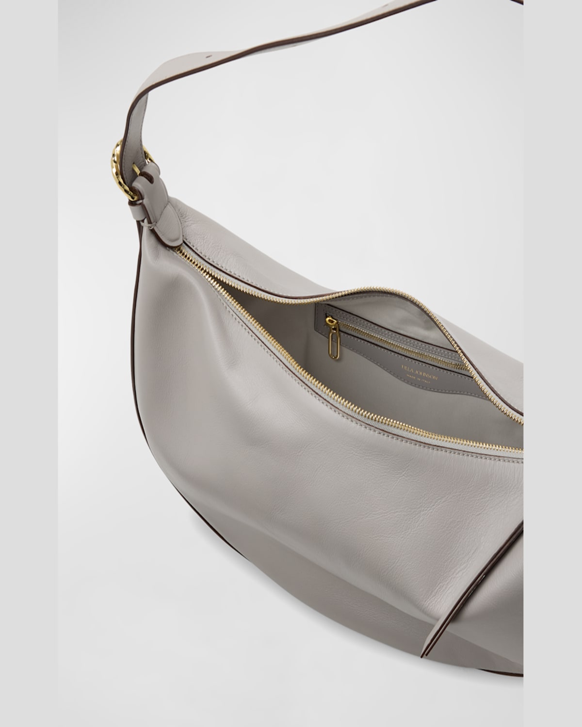 Ulla Johnson Twyla Large Calf Leather Hobo Bag In Dove