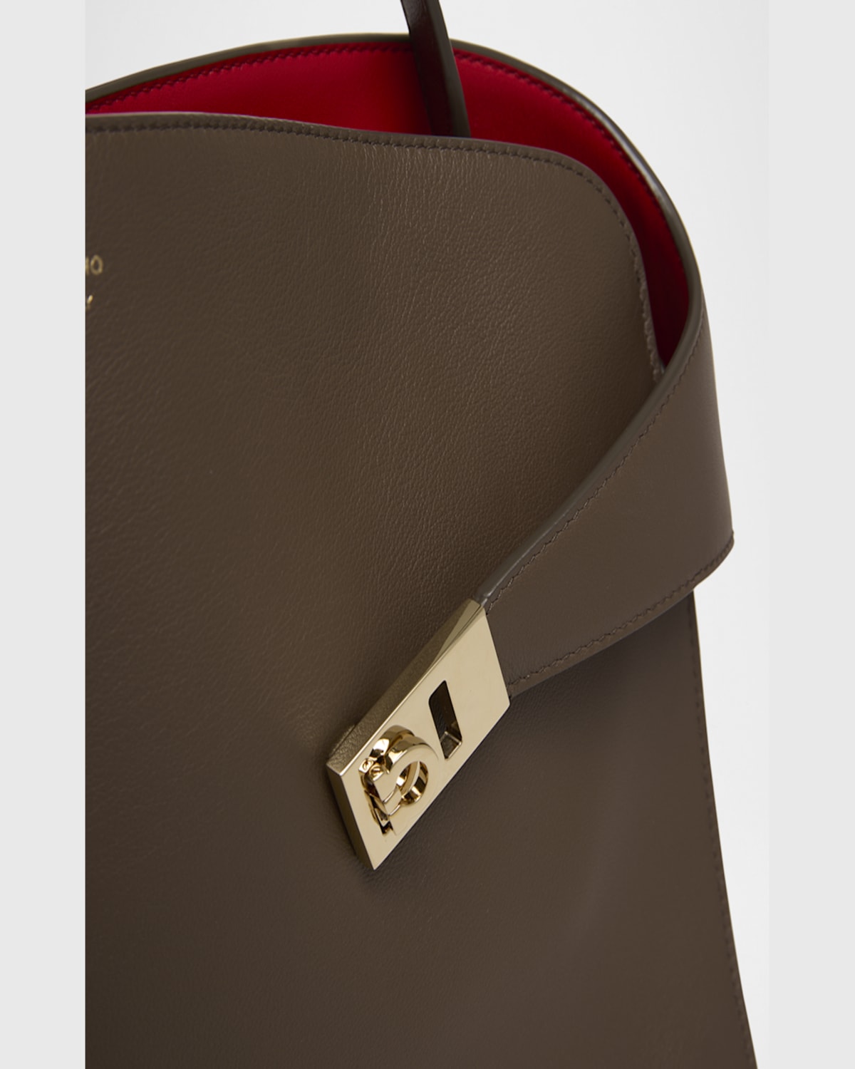 Ferragamo Large Hug Soft Bi-color Shoulder Bag In Clay