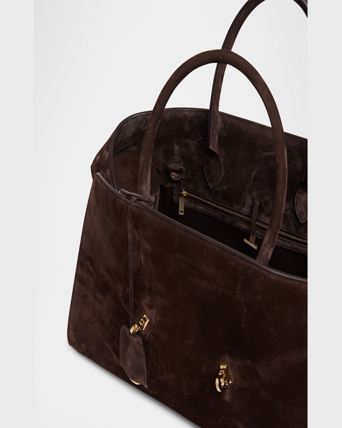 Ferragamo Hug Suede Crossbody Bag In Testa Di Moro