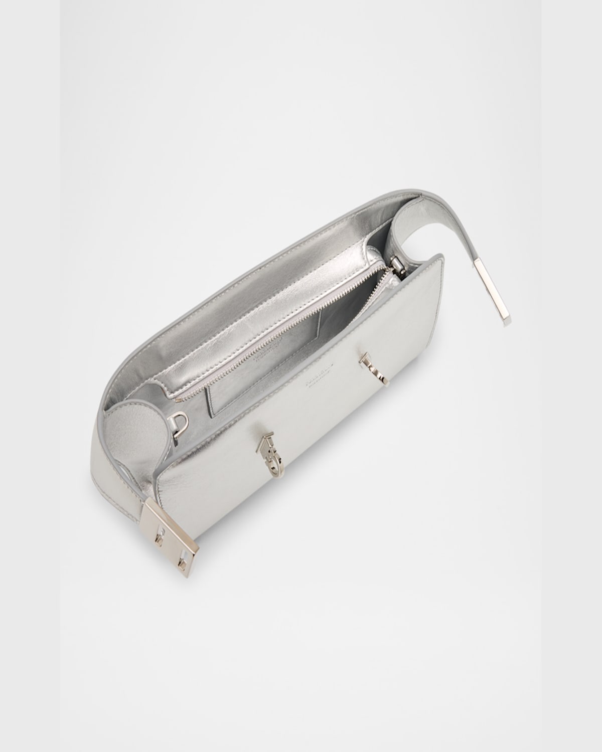 Ferragamo Hug Mini Leather Crossbody Bag In Argento