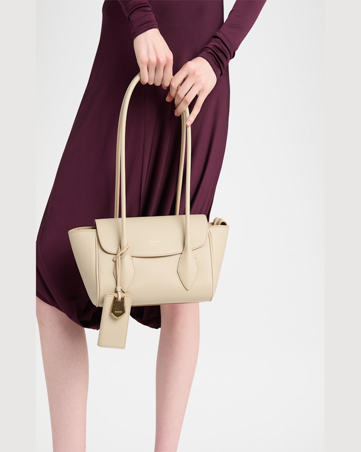 Ferragamo Small Firenze Shoulder Bag In Stone