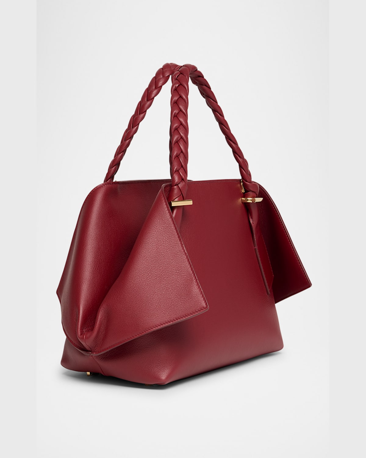 Ferragamo The Scarf Leather Top-handle Bag In Borgogna