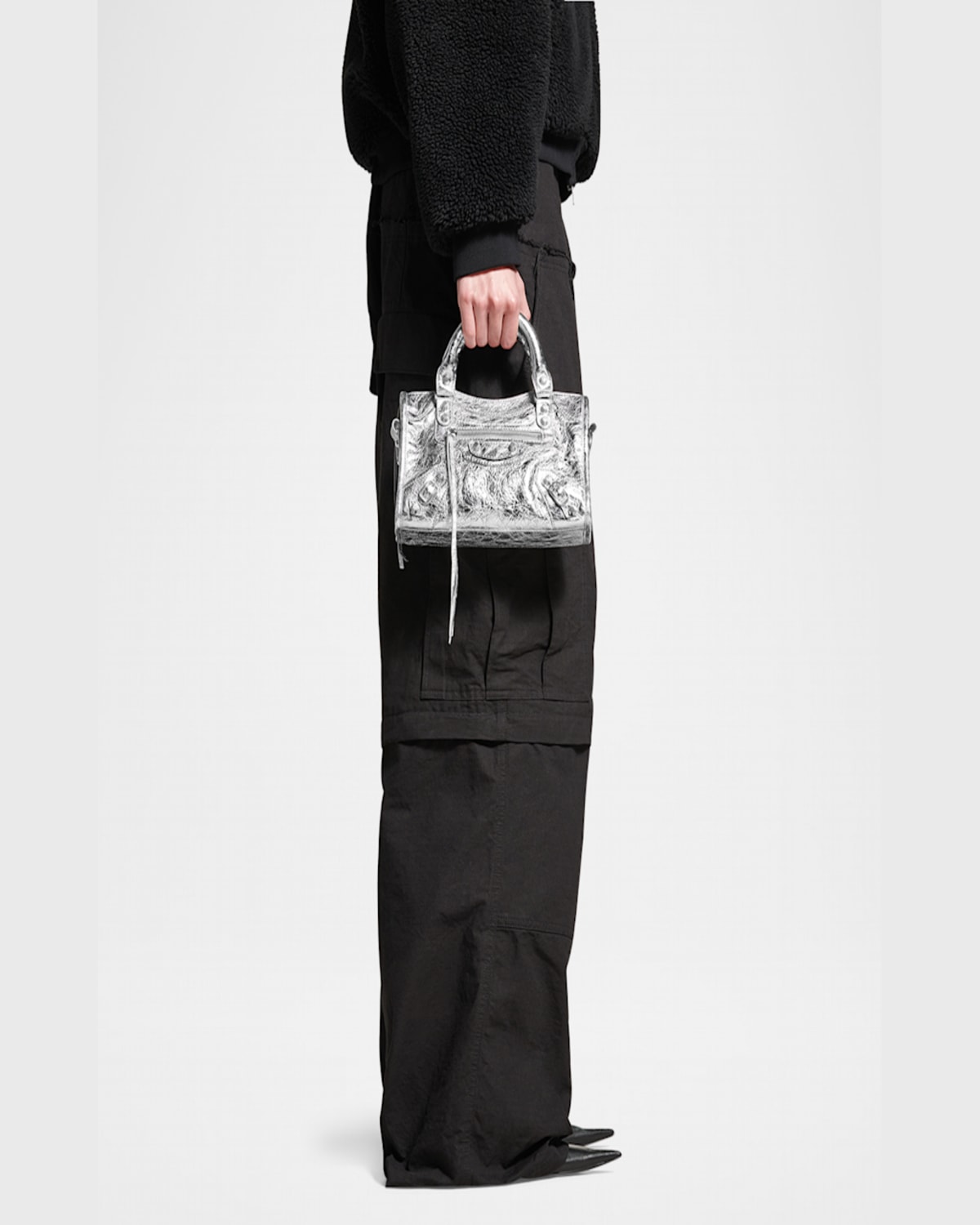 Balenciaga Le City Mini Bag In Silver