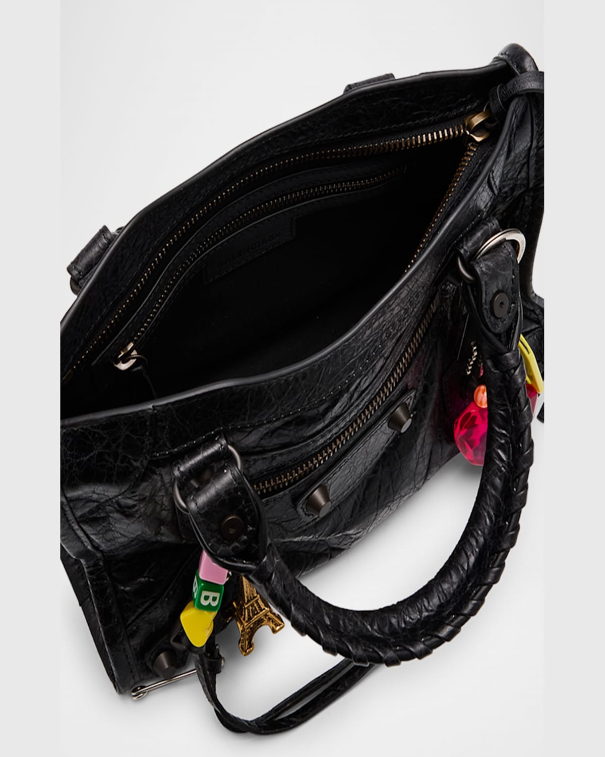 Balenciaga Le City Mini Bag With Charms In Black