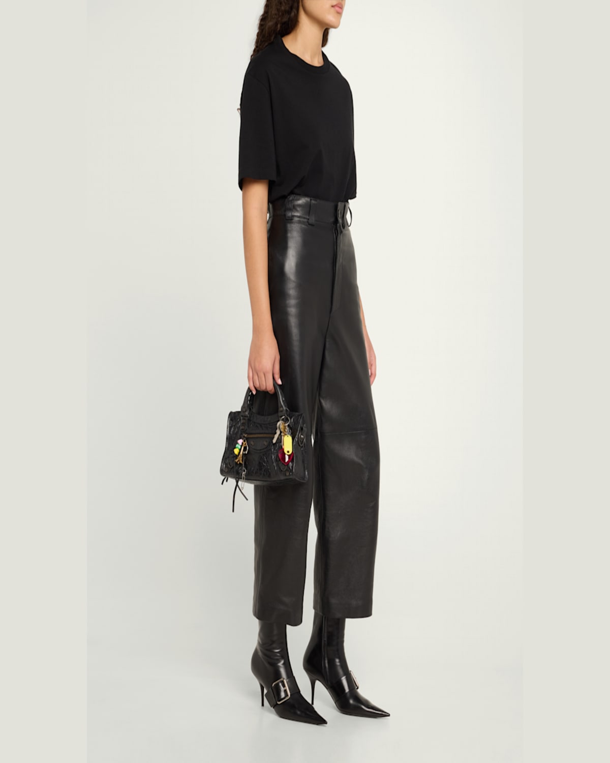 Balenciaga Le City Mini Bag With Charms In Black