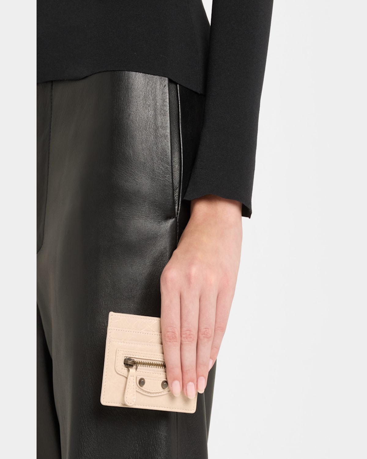 Balenciaga Le City Card Holder In 2910 Almond