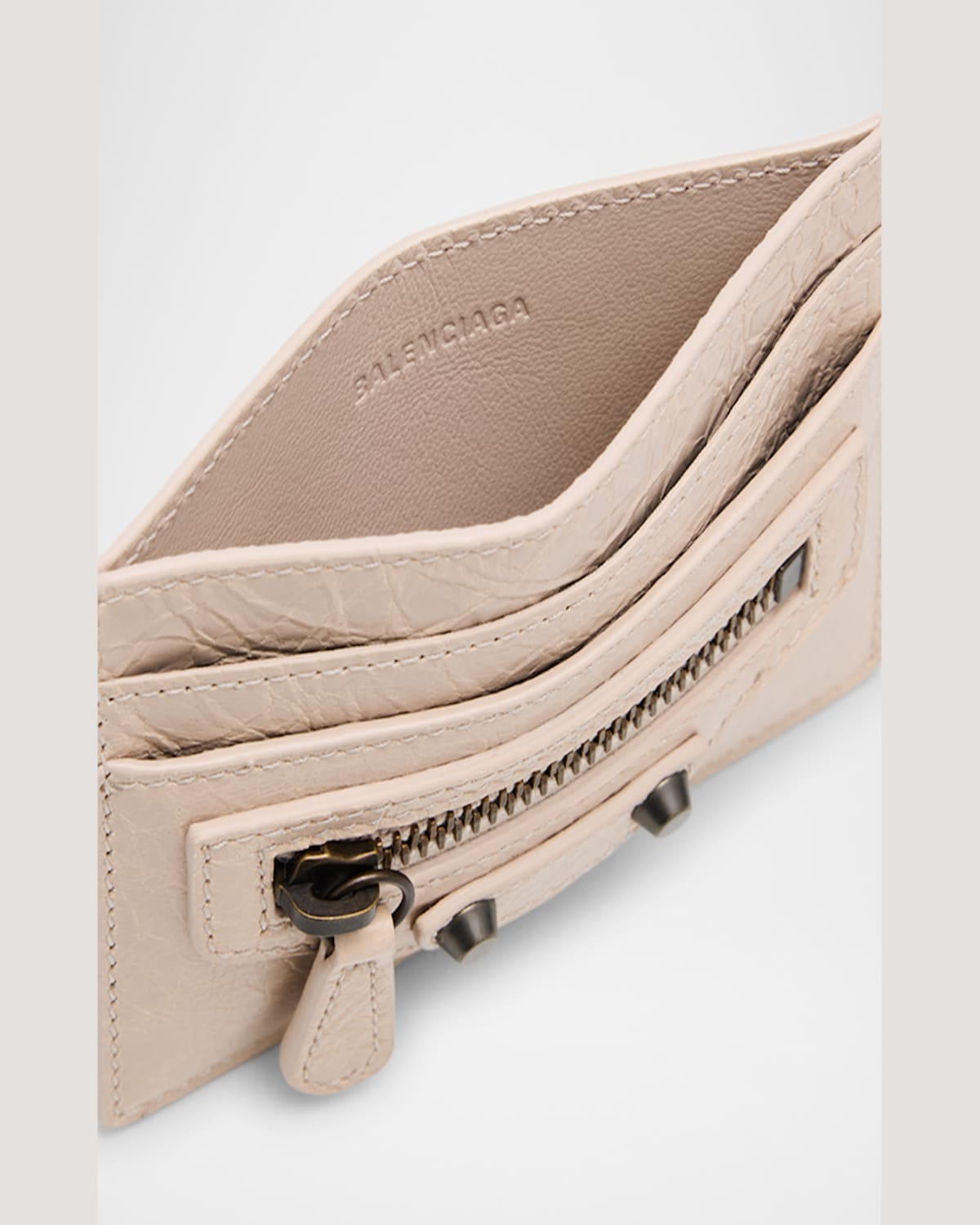 Balenciaga Le City Card Holder In 2910 Almond