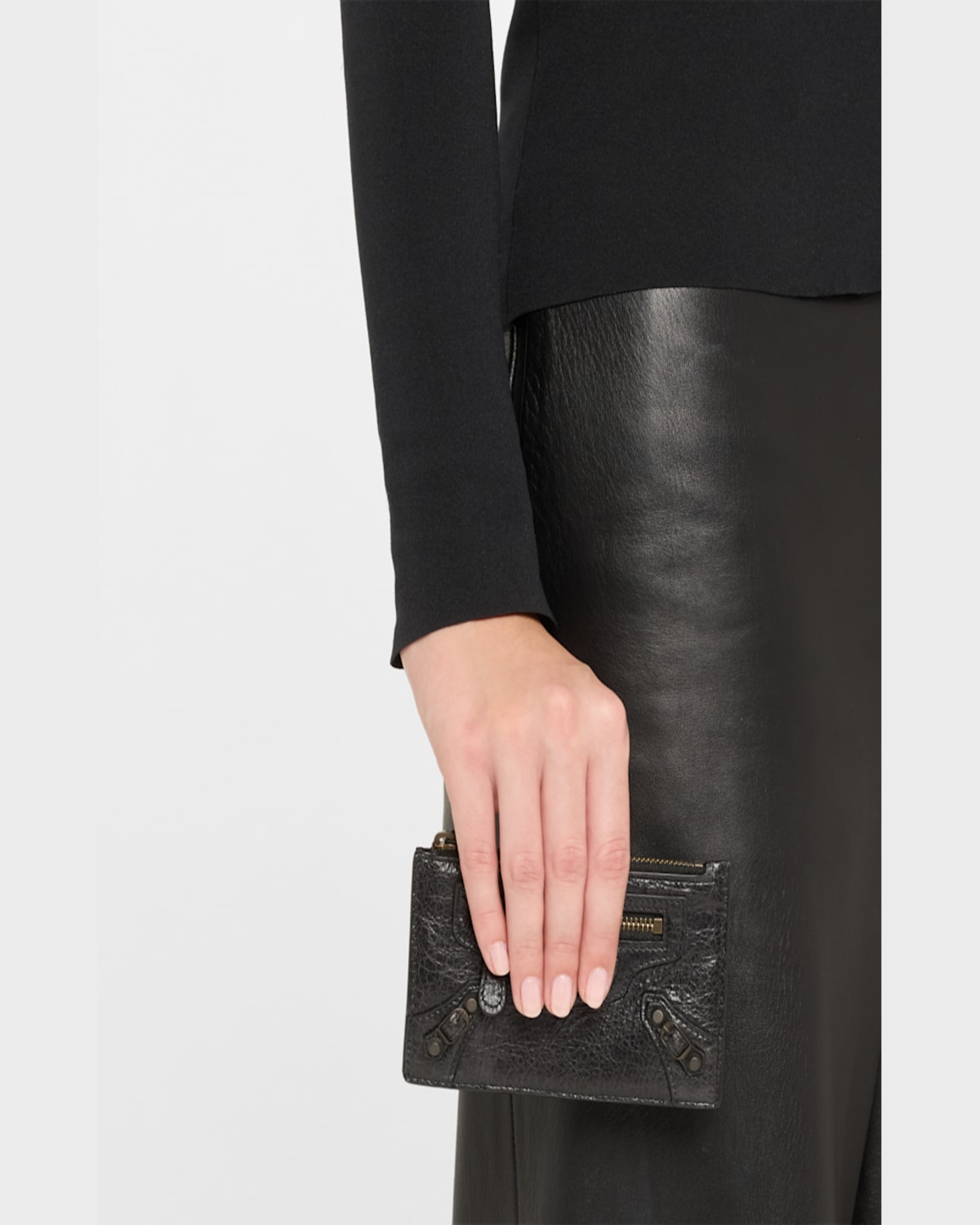 Balenciaga Le City Long Coin And Card H In 1000 Black