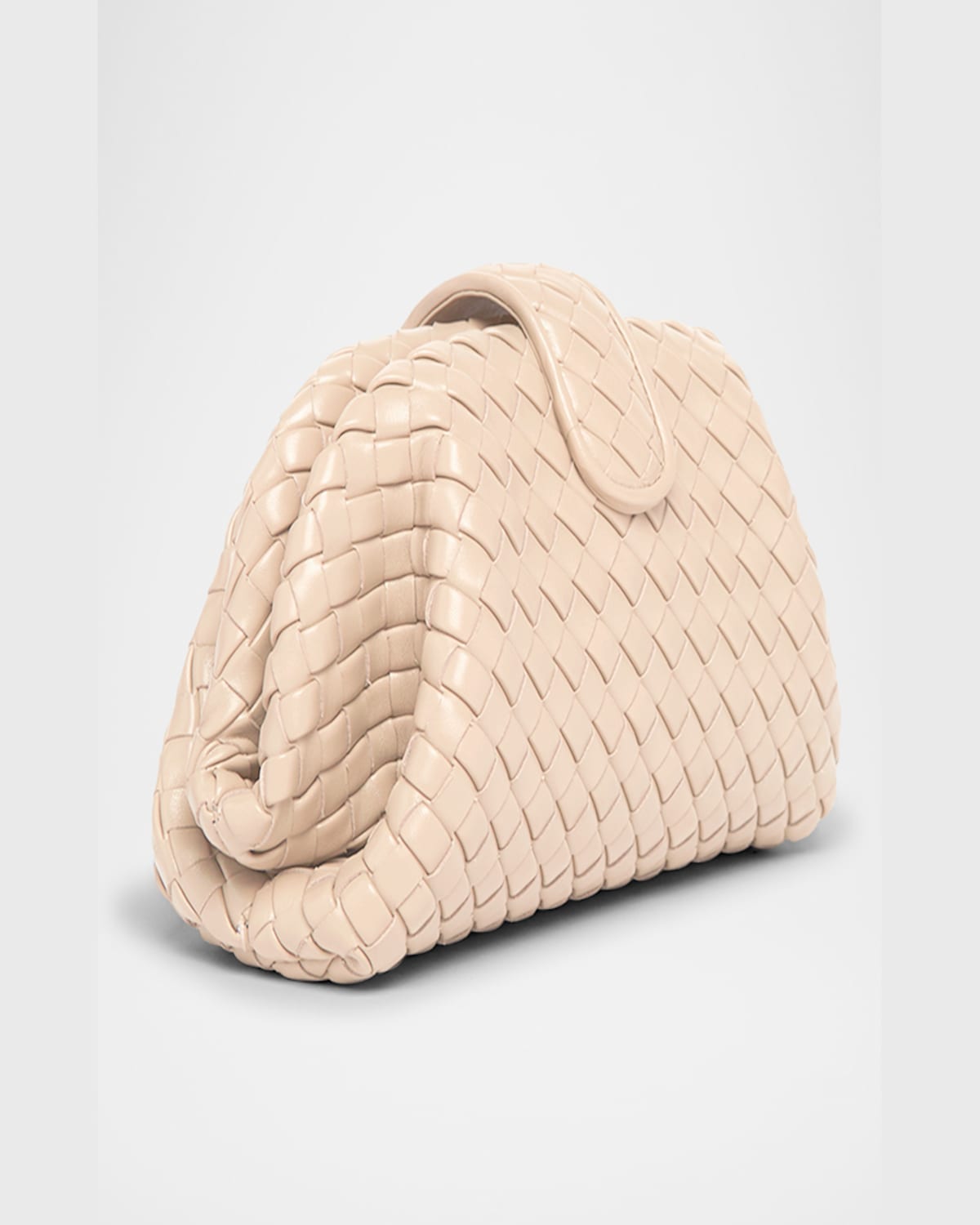 Bottega Veneta Lauren 1980 Mini Clutch Bag With Chain Strap In Cameo