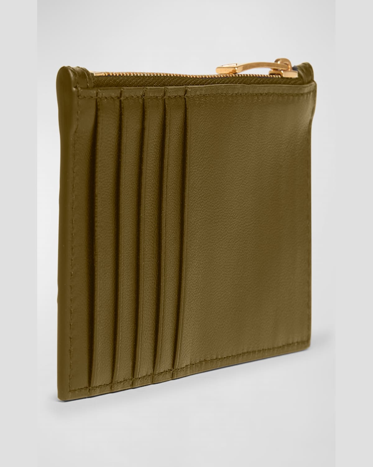 Bottega Veneta Intrecciato Business Card Case In Olive Oil