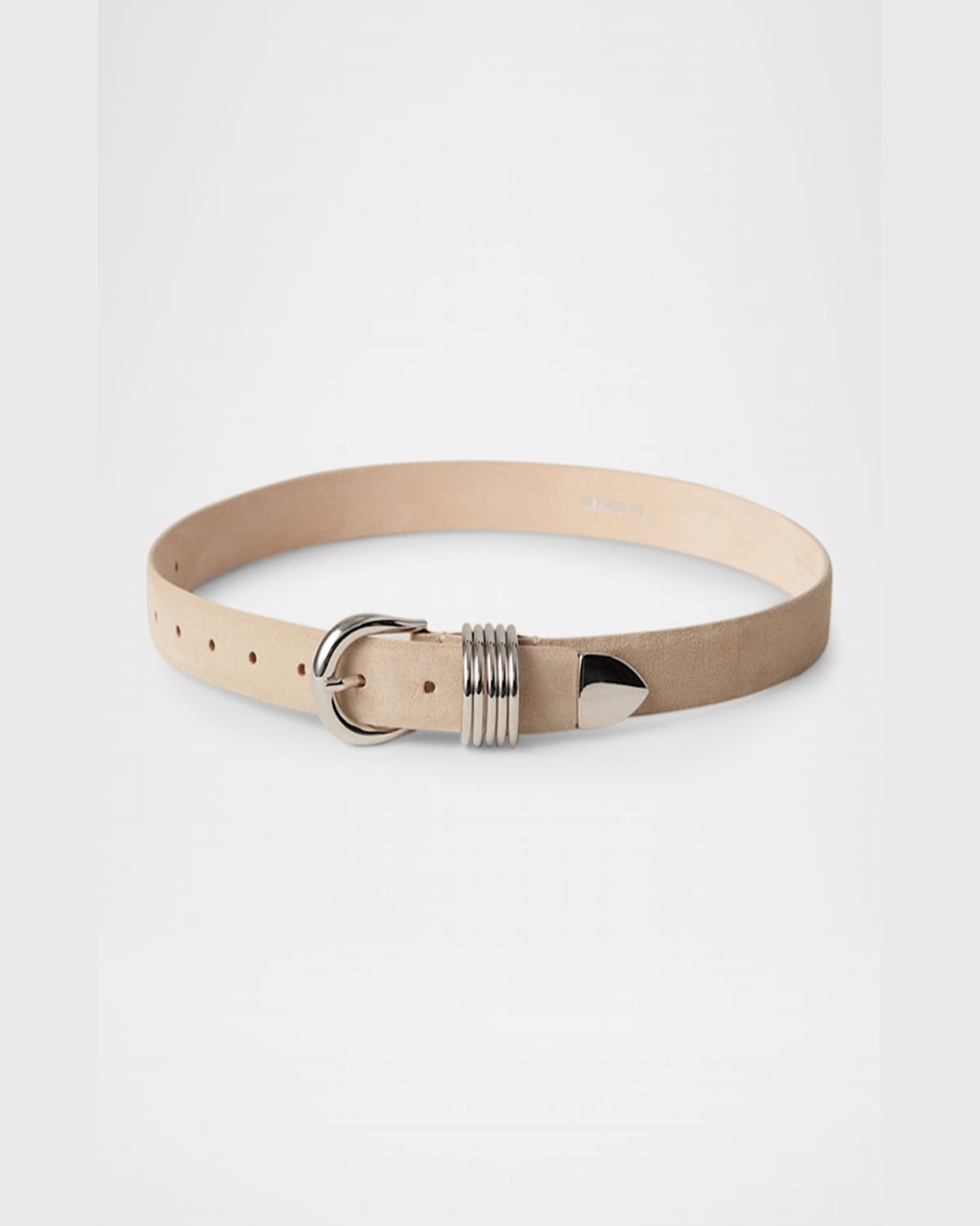 Dehanche Hollyhock Silver-buckle Calf-leather Belt In Burgundy