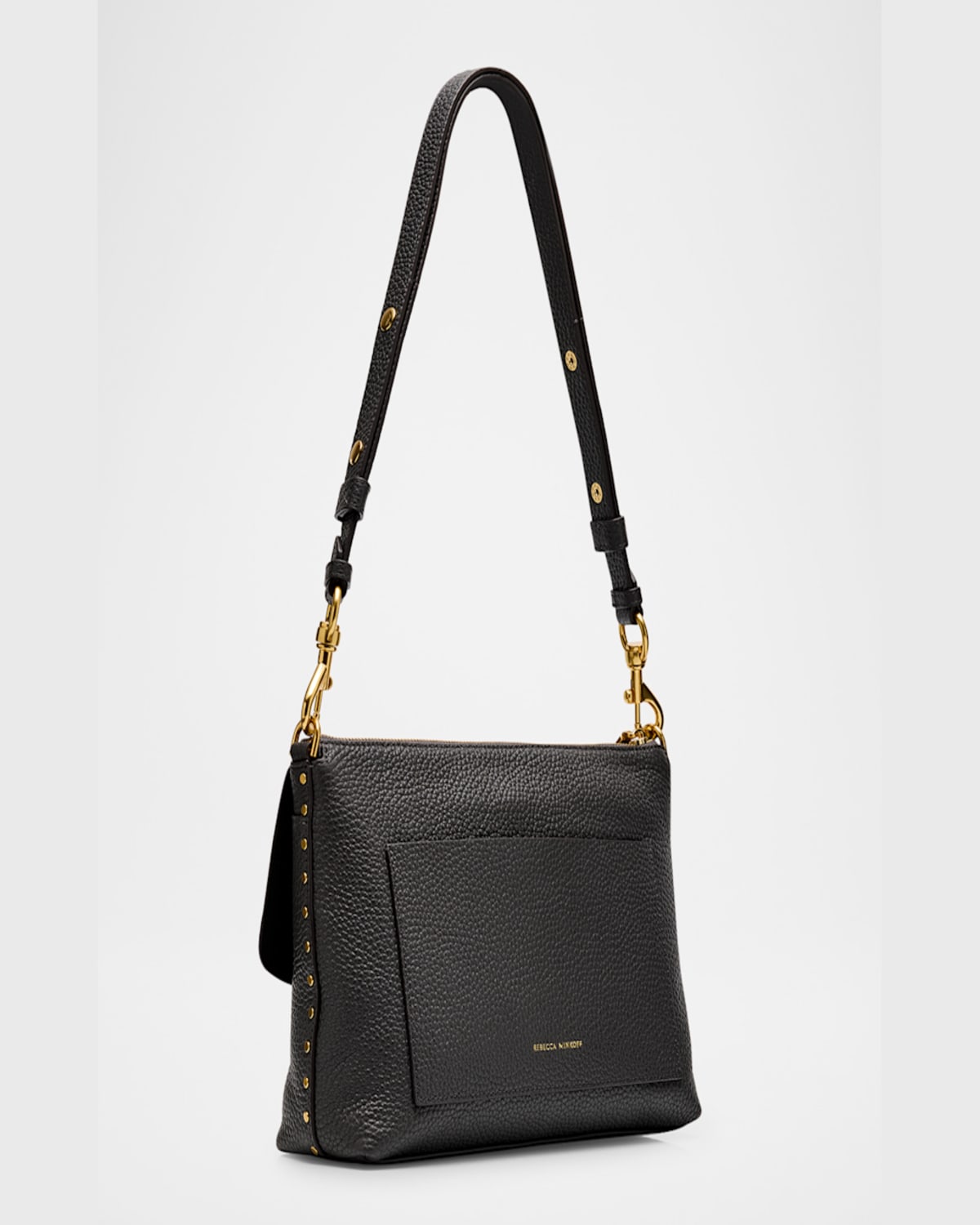 Rebecca Minkoff Darren Zip Leather Shoulder Bag In Shadow