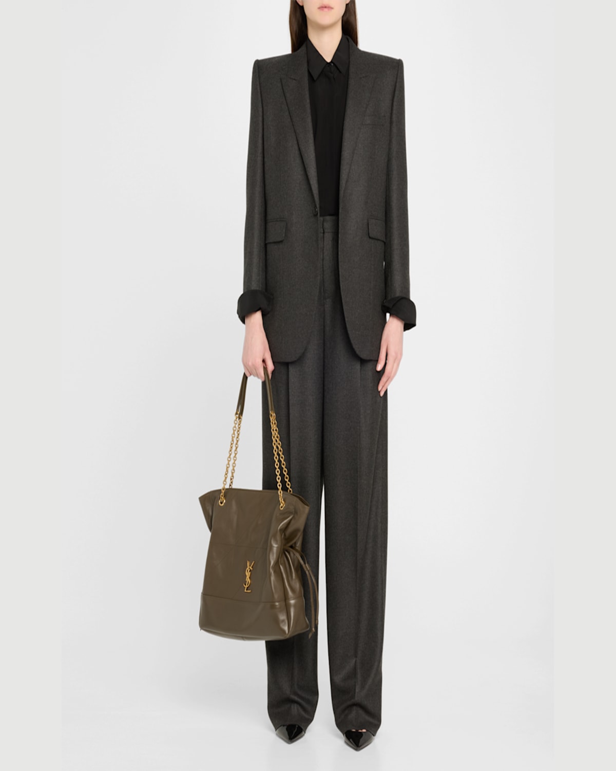 Saint Laurent Jamie 4.3 Shopping Tote Bag In Quilted Leather In Dark Bordeaux