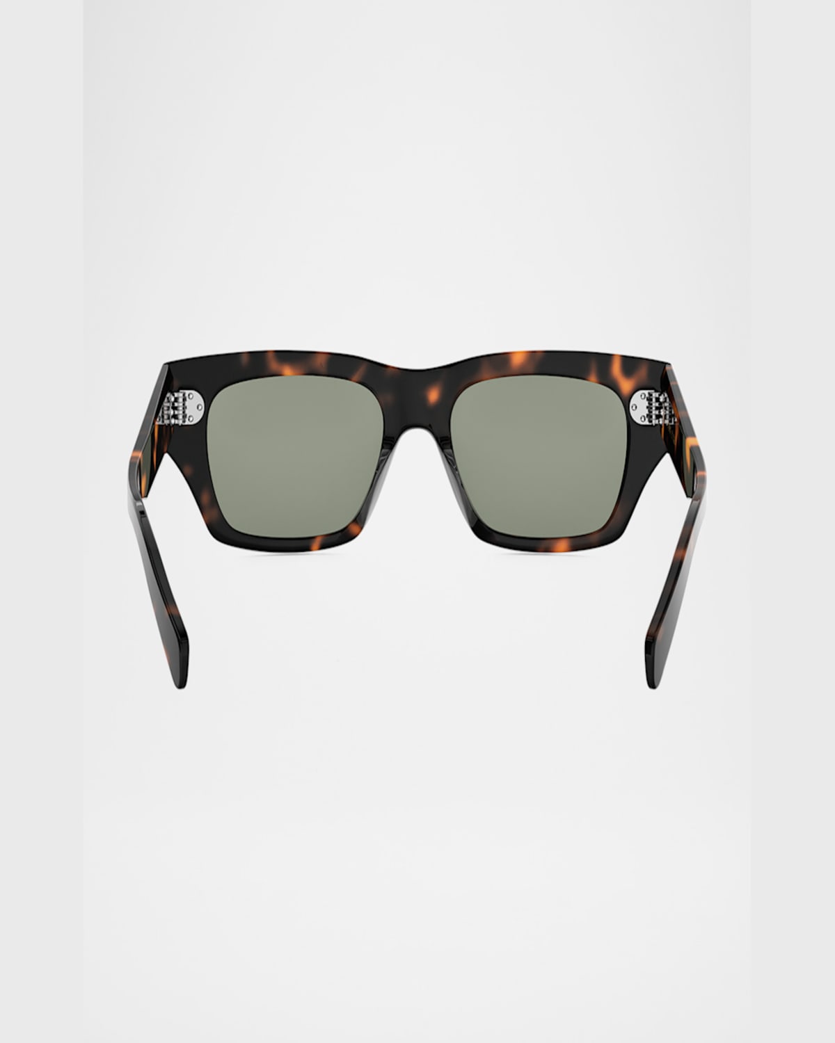 Celine Men's Bold 3 Dots Sunglasses In Dark Havana Green
