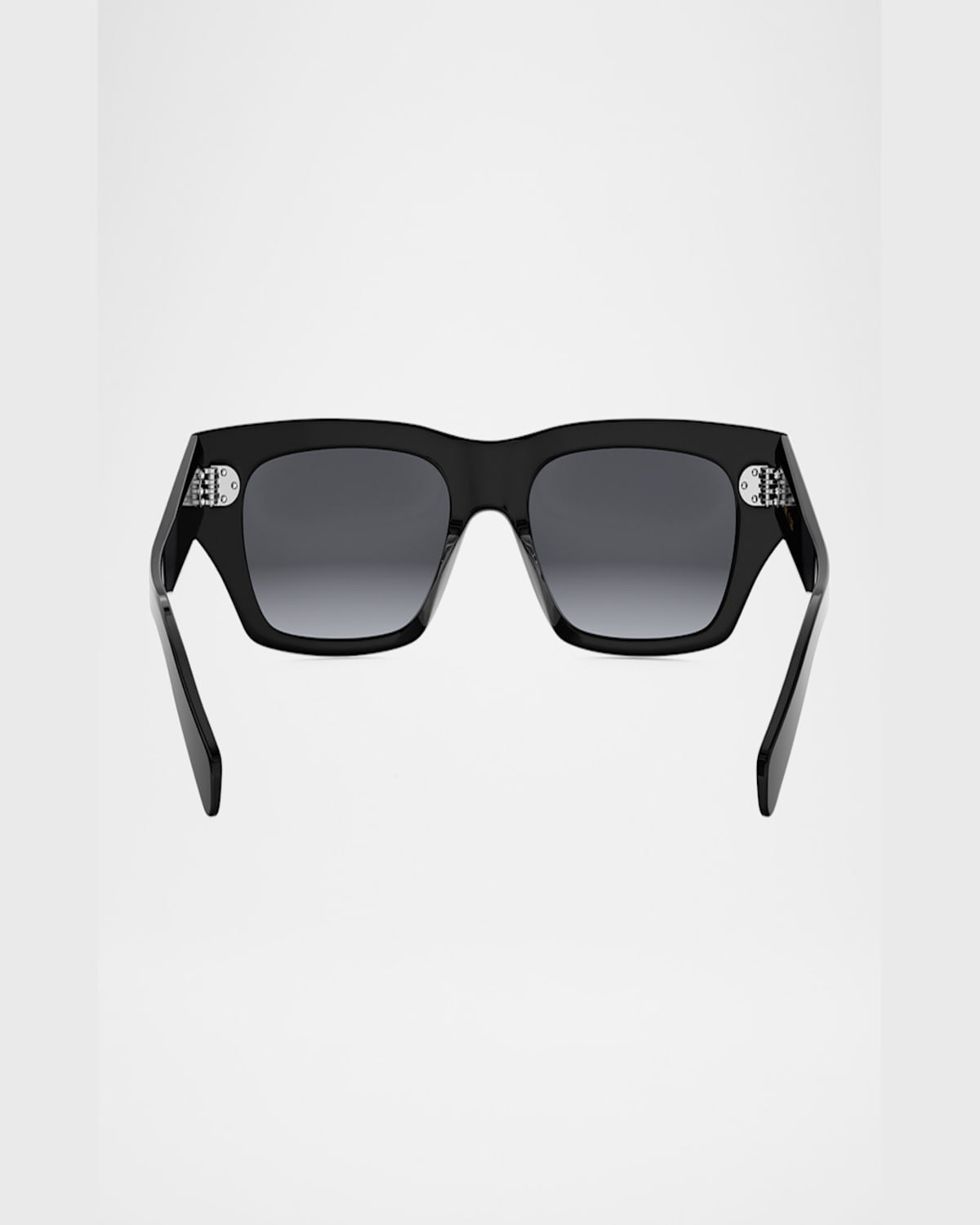 Celine Men's Bold 3 Dots Sunglasses In Shiny Black Gradient Smoke
