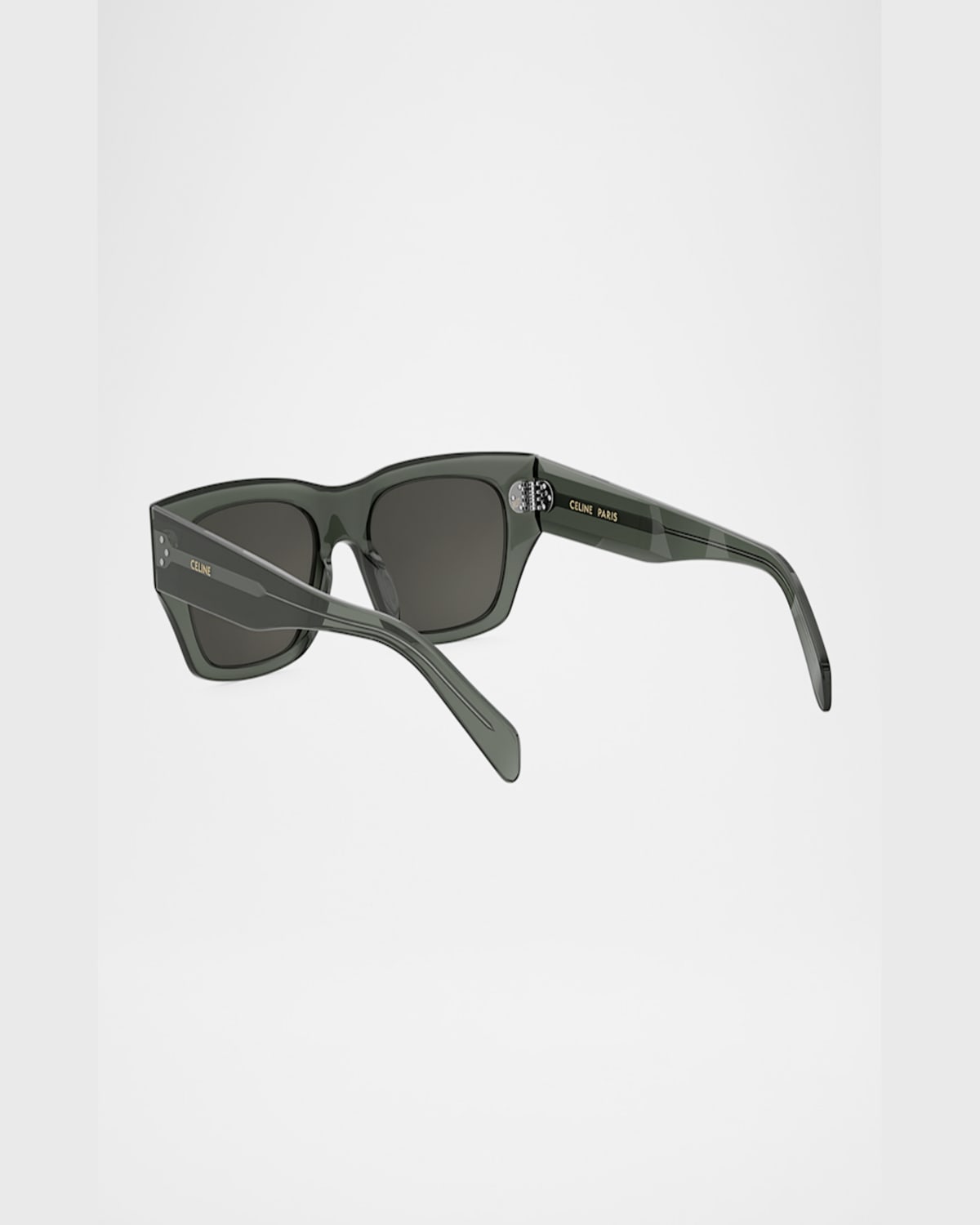 Celine Men's Bold 3 Dots Sunglasses In Shiny Black Gradient Smoke