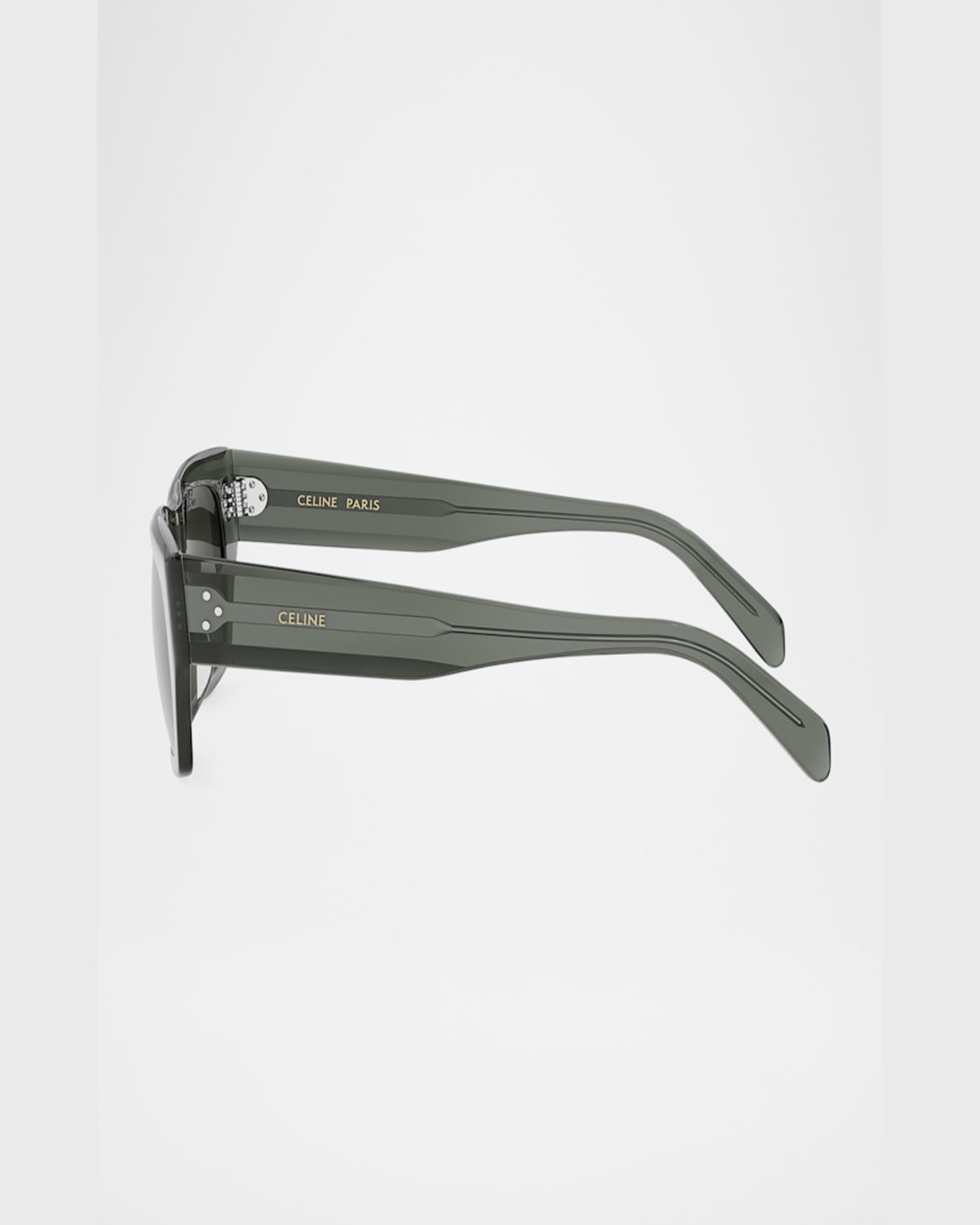 Celine Men's Bold 3 Dots Sunglasses In Shiny Black Gradient Smoke