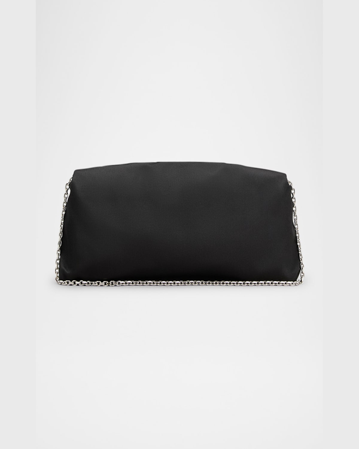 Roger Vivier Women's Satin Efflorescence Clutch Bag With Buckle In Nero