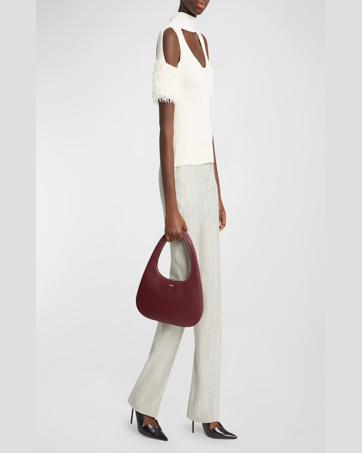 COPERNI SWIPE LARGE ZIP LEATHER SHOULDER BAG 