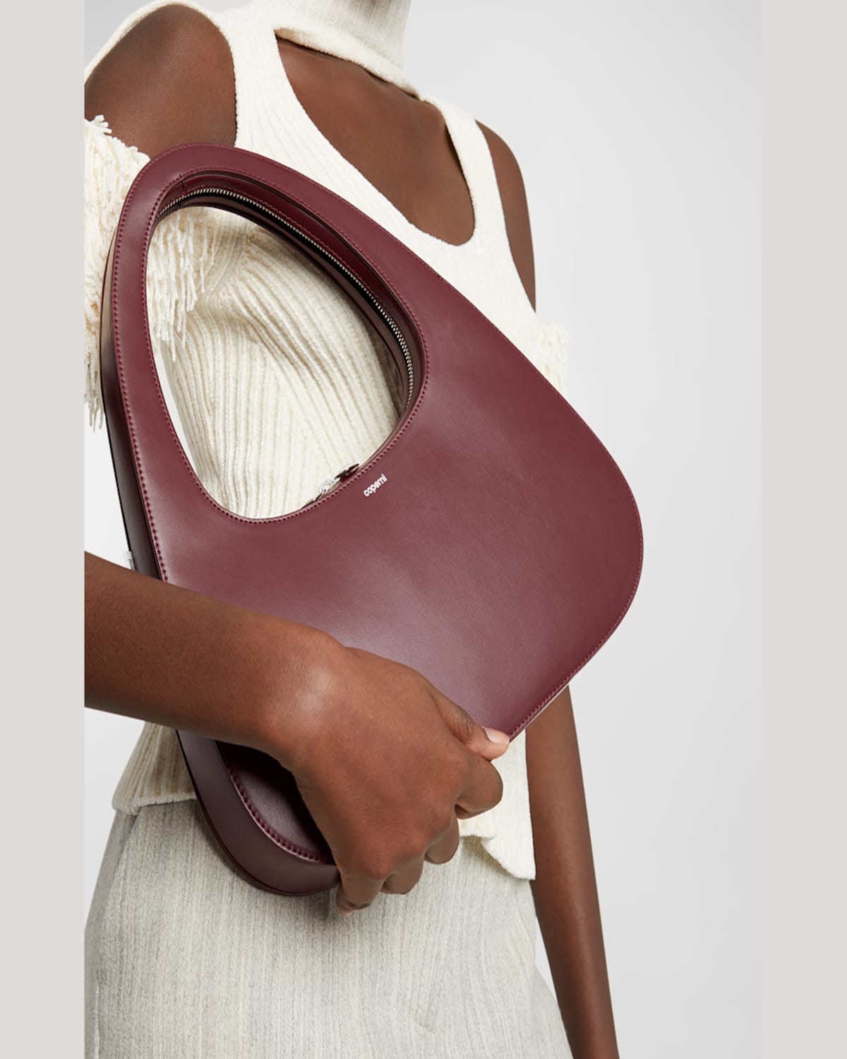 COPERNI SWIPE LARGE ZIP LEATHER SHOULDER BAG 