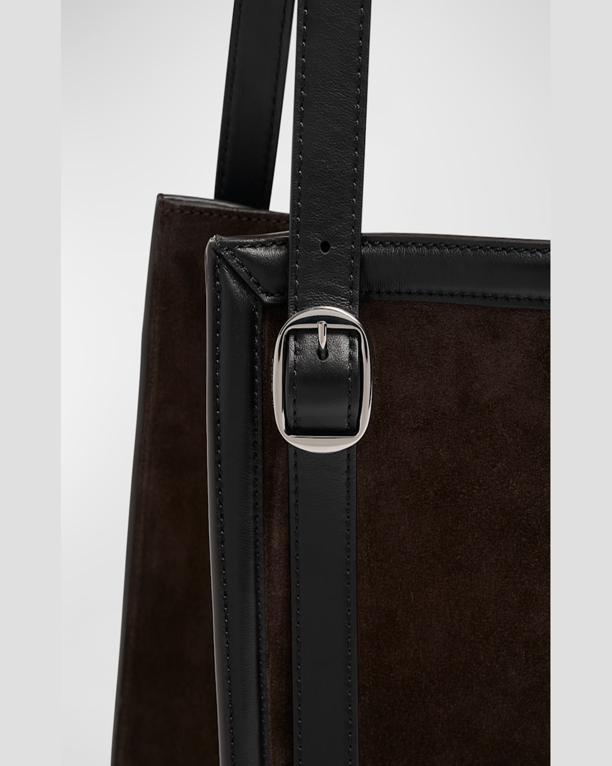 Shop Coperni Belt Suede Tote Bag In Brown