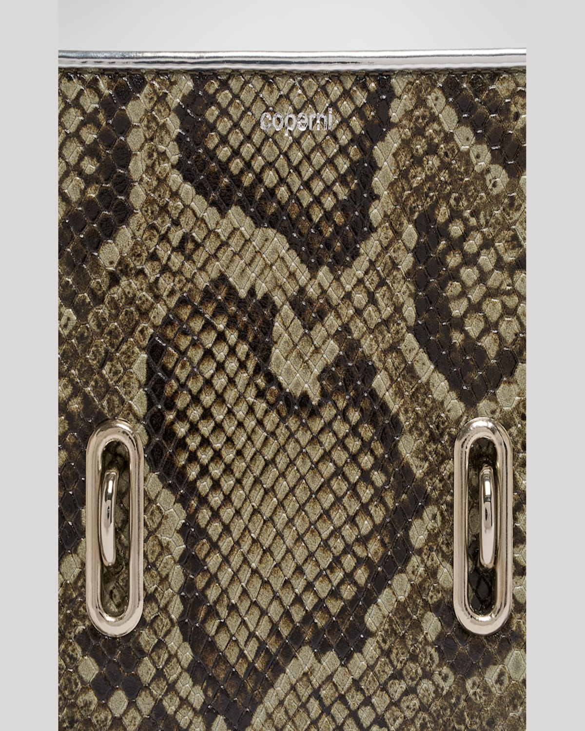 COPERNI BINDER PYTHON-PRINT LEATHER CLUTCH BAG 