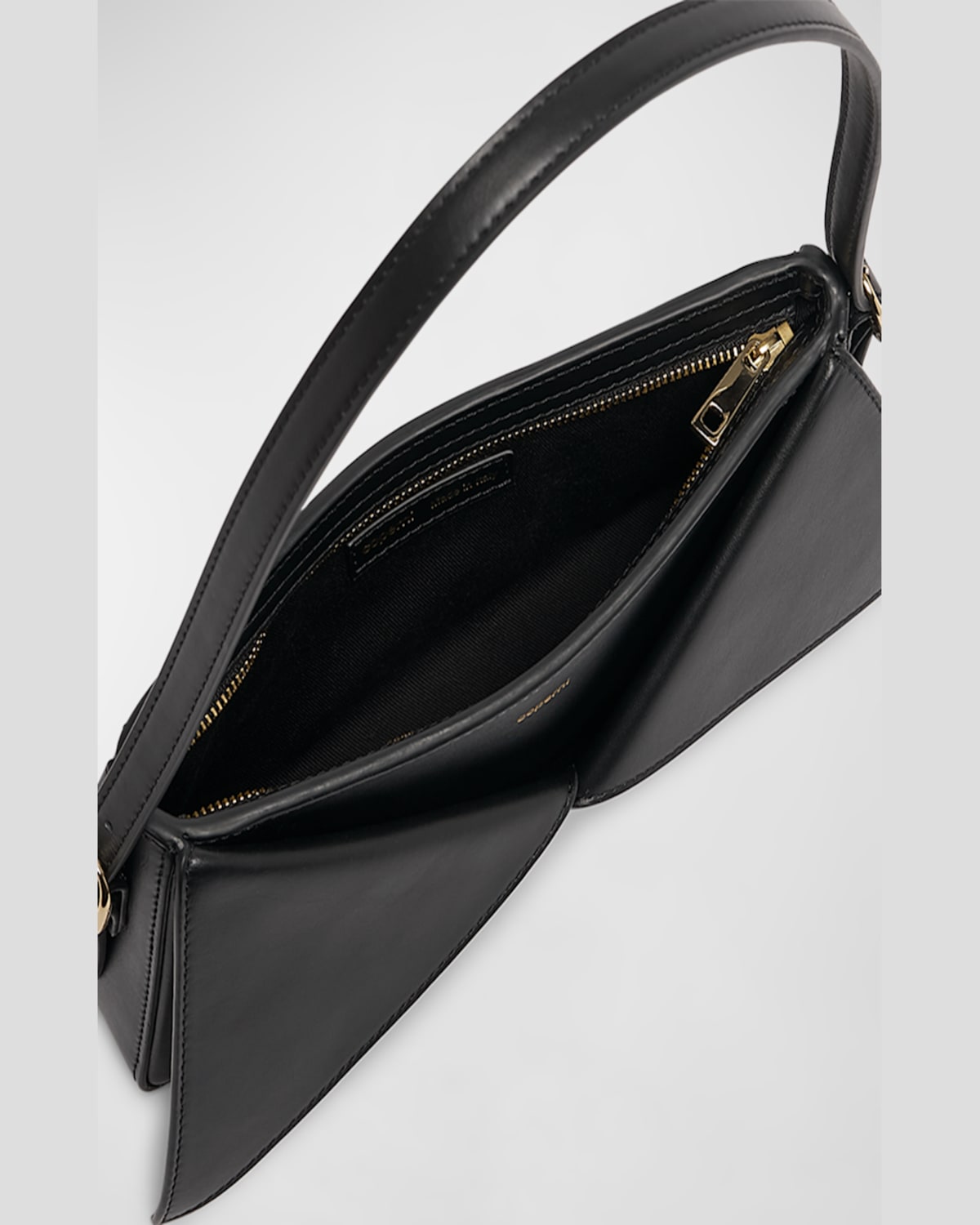 Coperni Belt Baguette Leather Shoulder Bag In Black