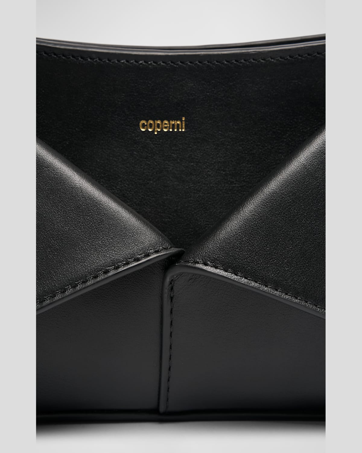 Coperni Belt Baguette Leather Shoulder Bag In Black